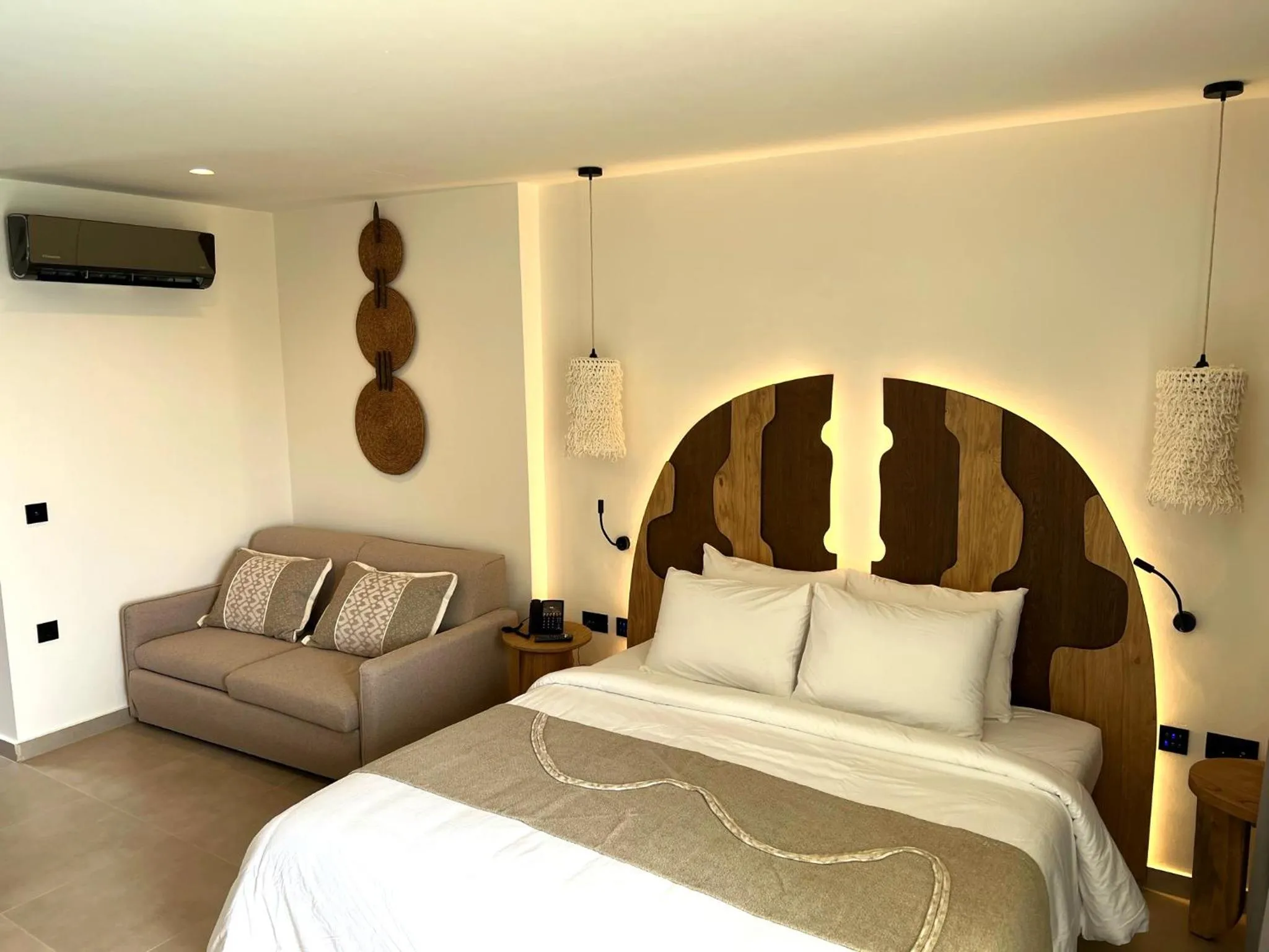 Bed in Cabana Blu Hotel & Suites