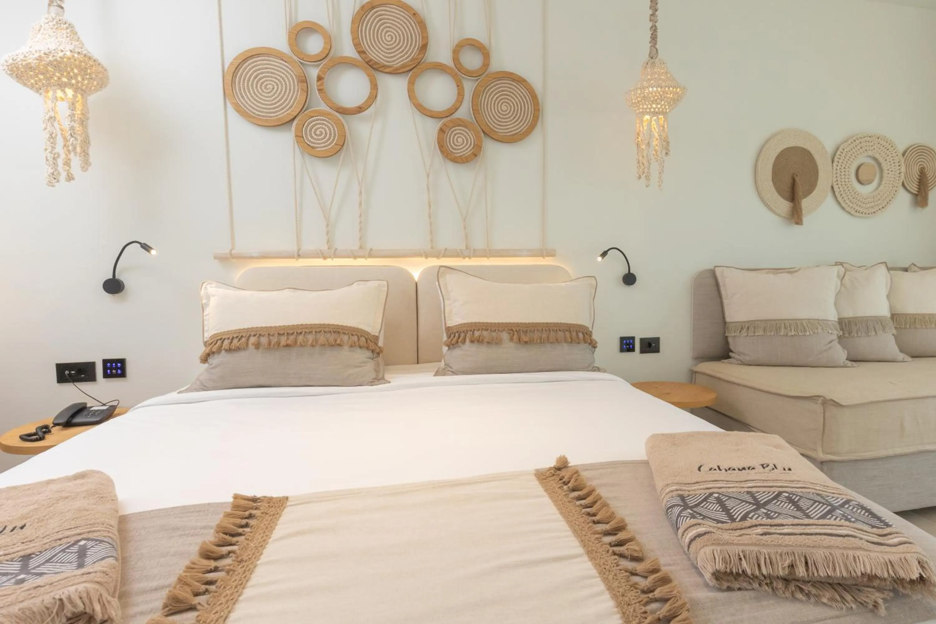 Bed in Cabana Blu Hotel & Suites