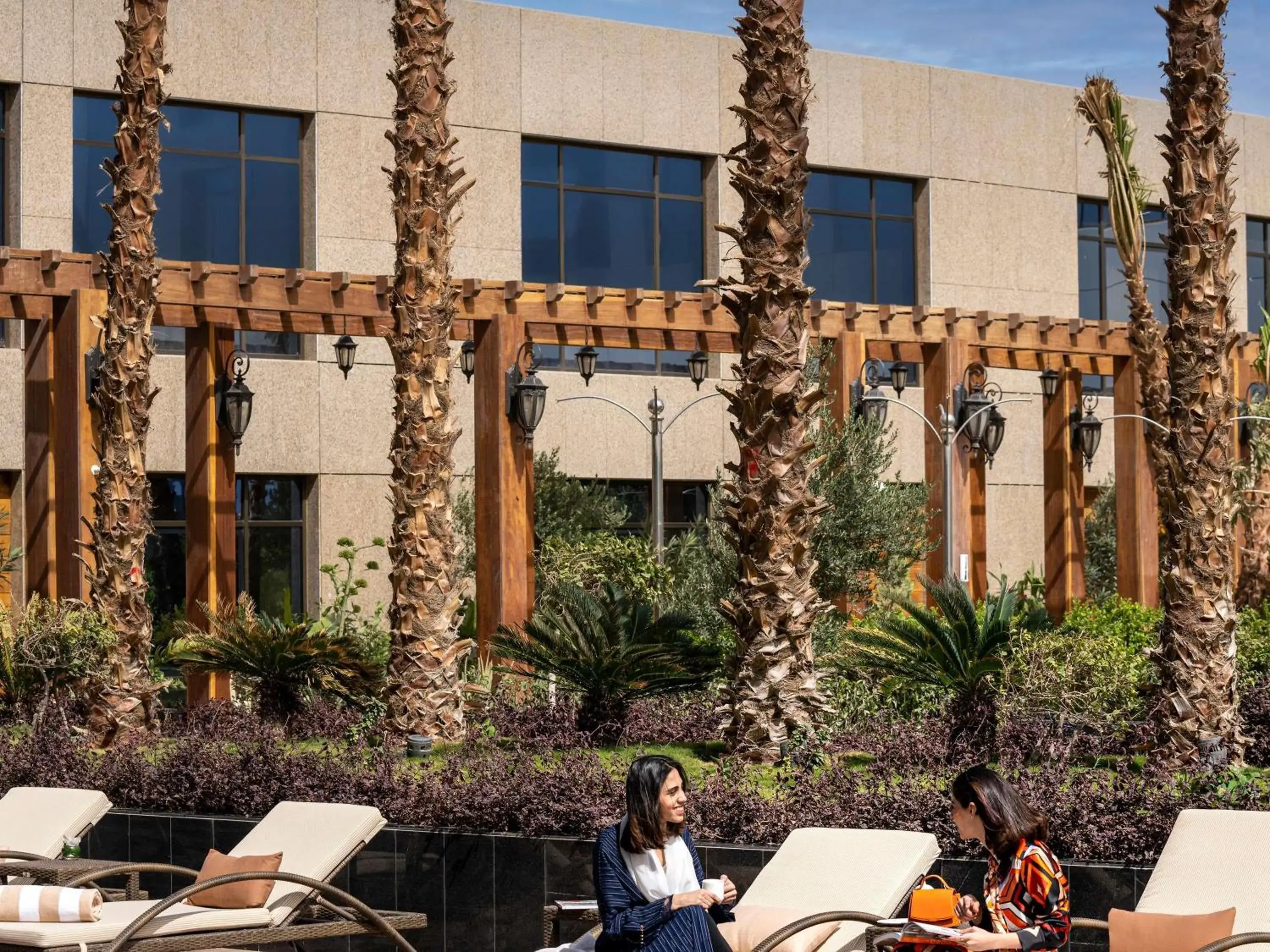 Pool view in Movenpick Hotel and Residences Riyadh Pool view in Movenpick Hotel and Residences Riyadh