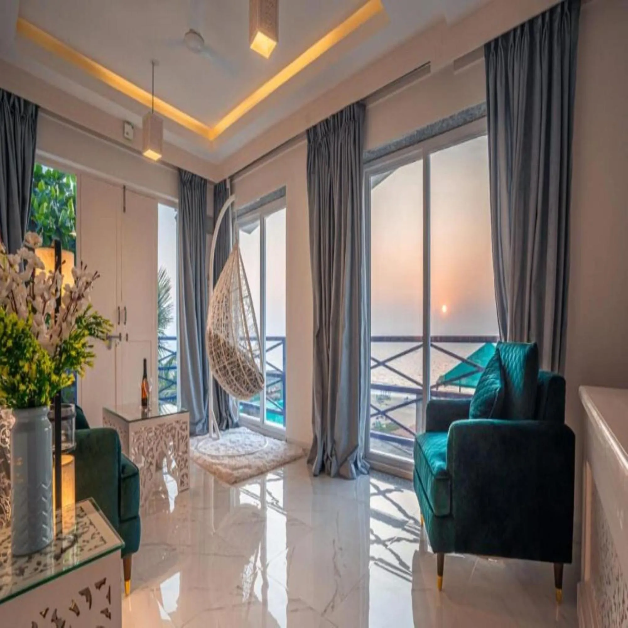 Pool view in Lillywoods Zac Beach Resort, Calangute