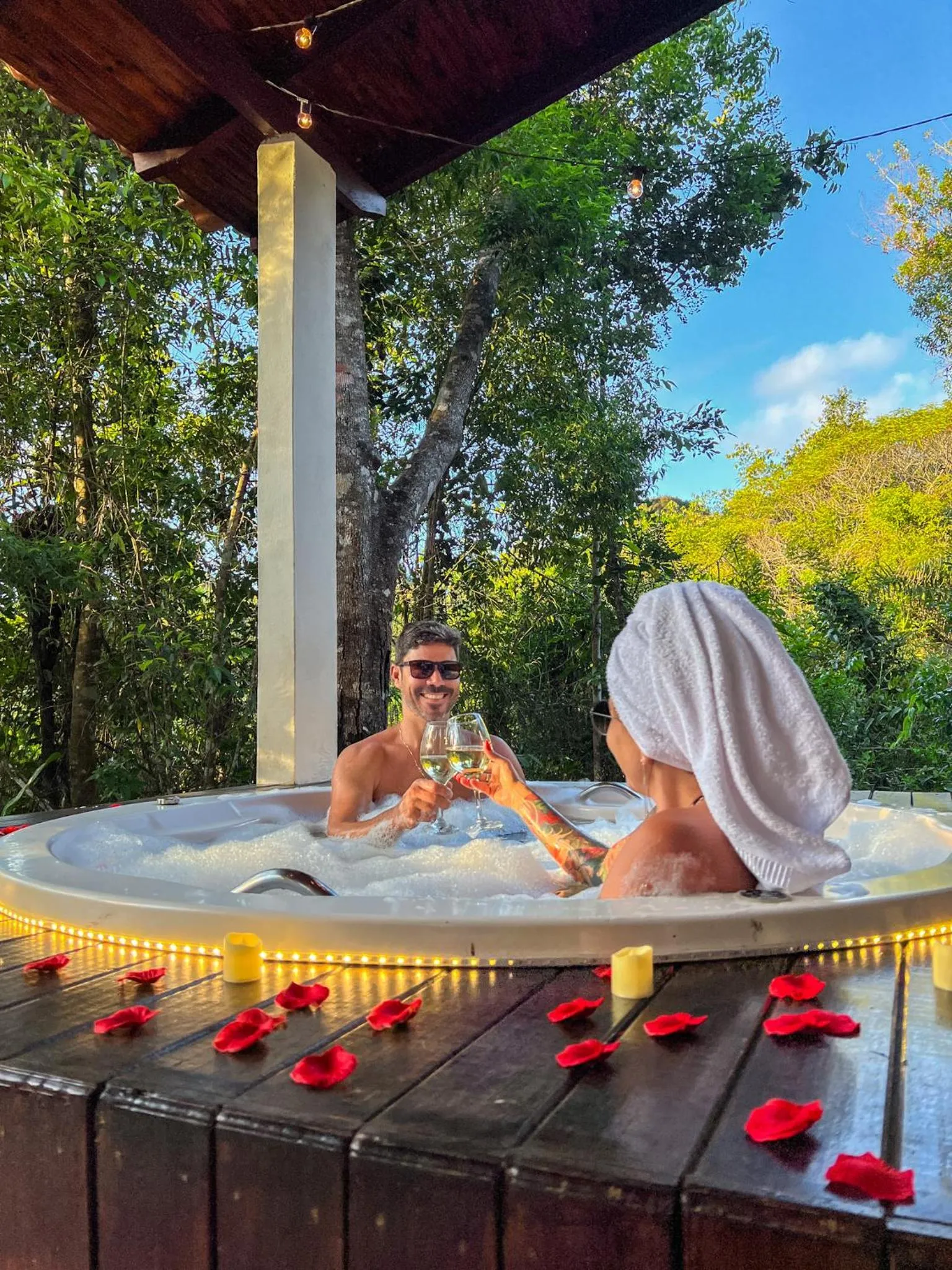 Hot Tub in Chalés Pura Vida