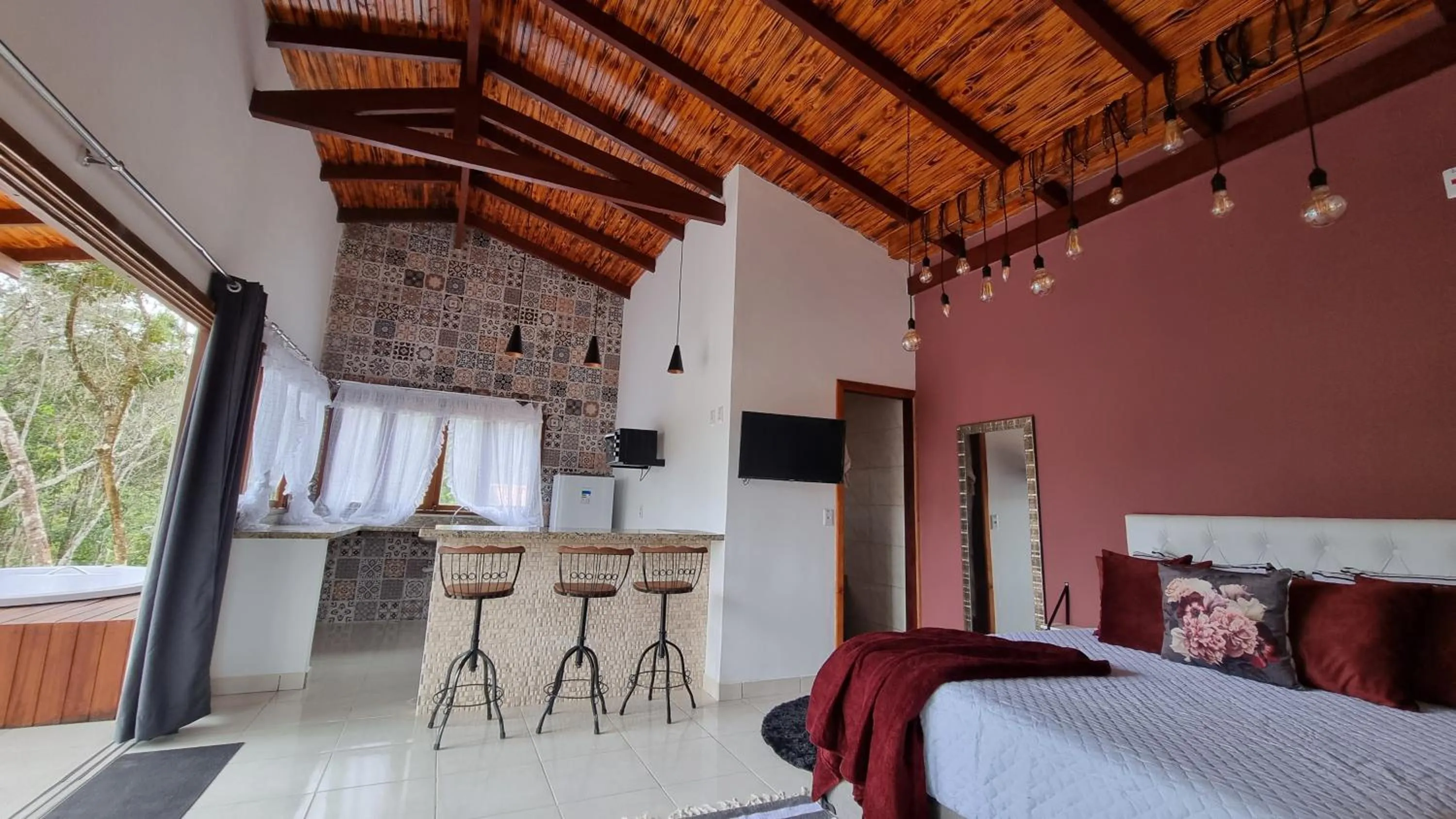 TV and multimedia, Bed in Chalés Pura Vida