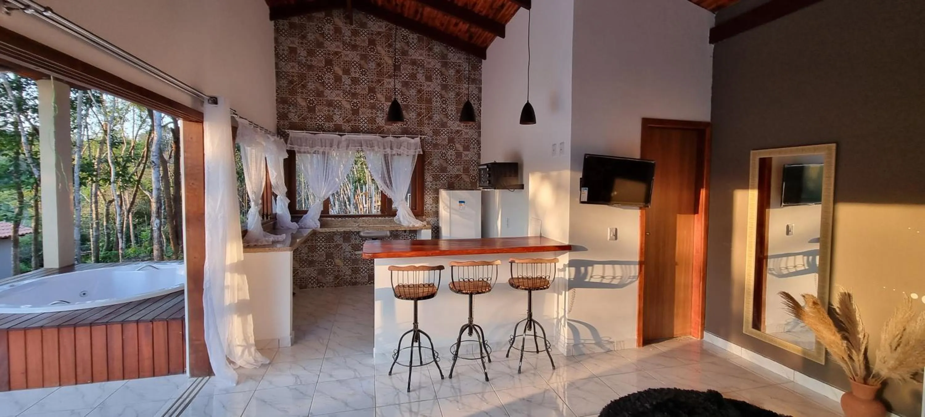 TV and multimedia, Bed in Chalés Pura Vida