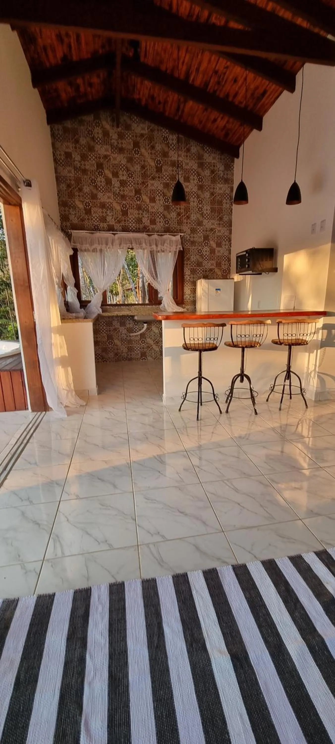 Living room in Chalés Pura Vida