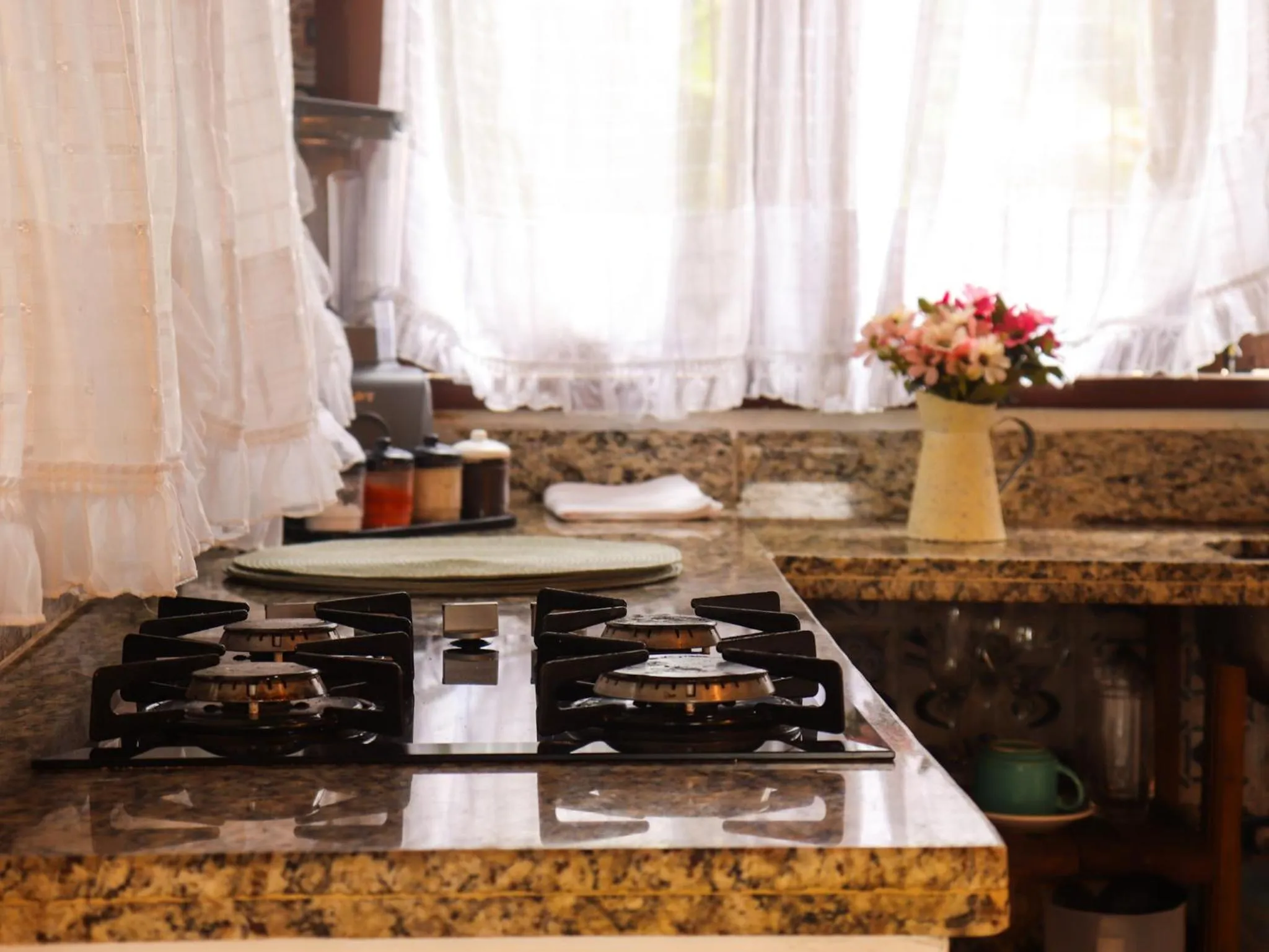 Kitchen or kitchenette in Chalés Pura Vida