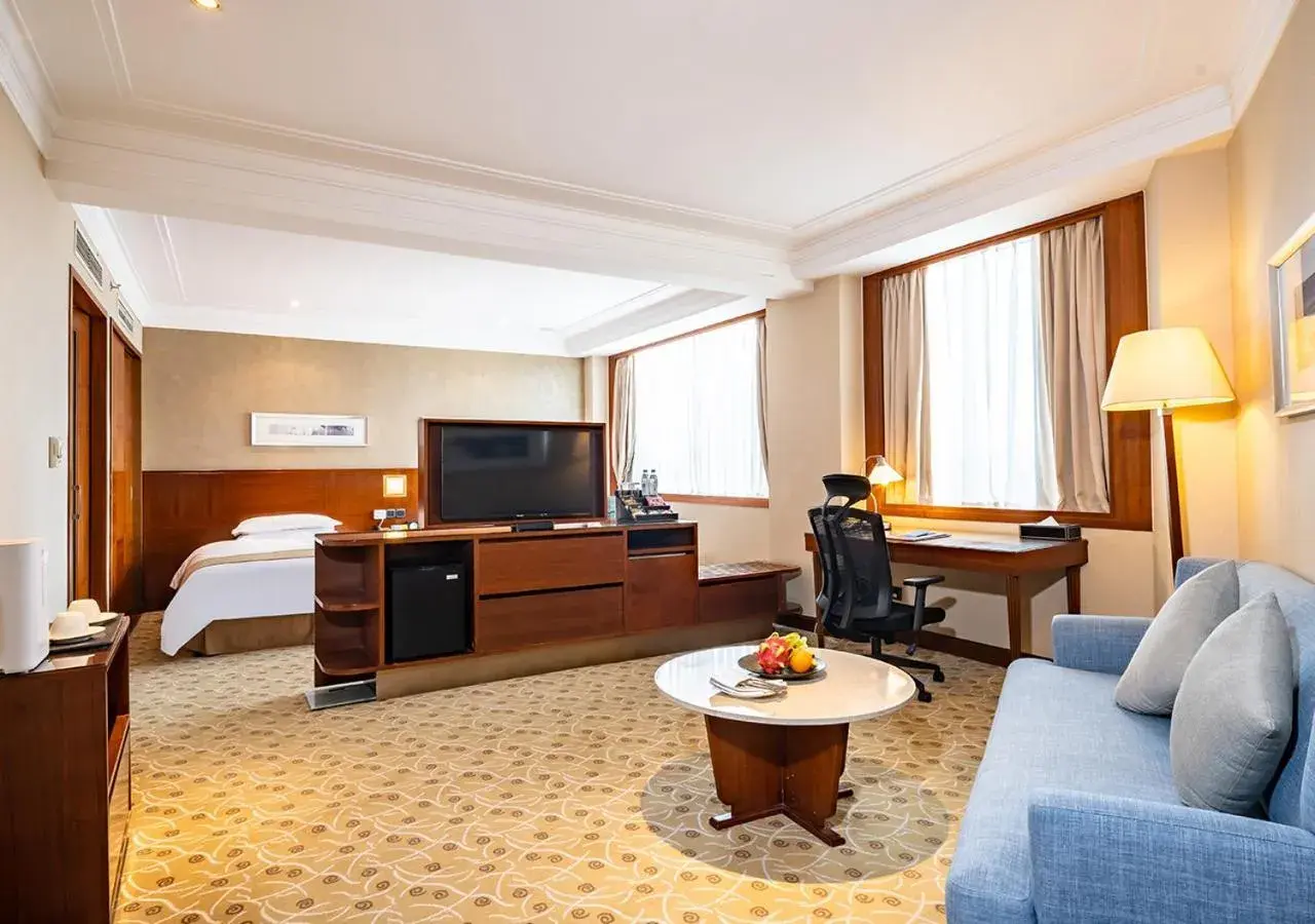 TV and multimedia, Bed in San Want Hotel Shanghai TV and multimedia, Bed in San Want Hotel Shanghai