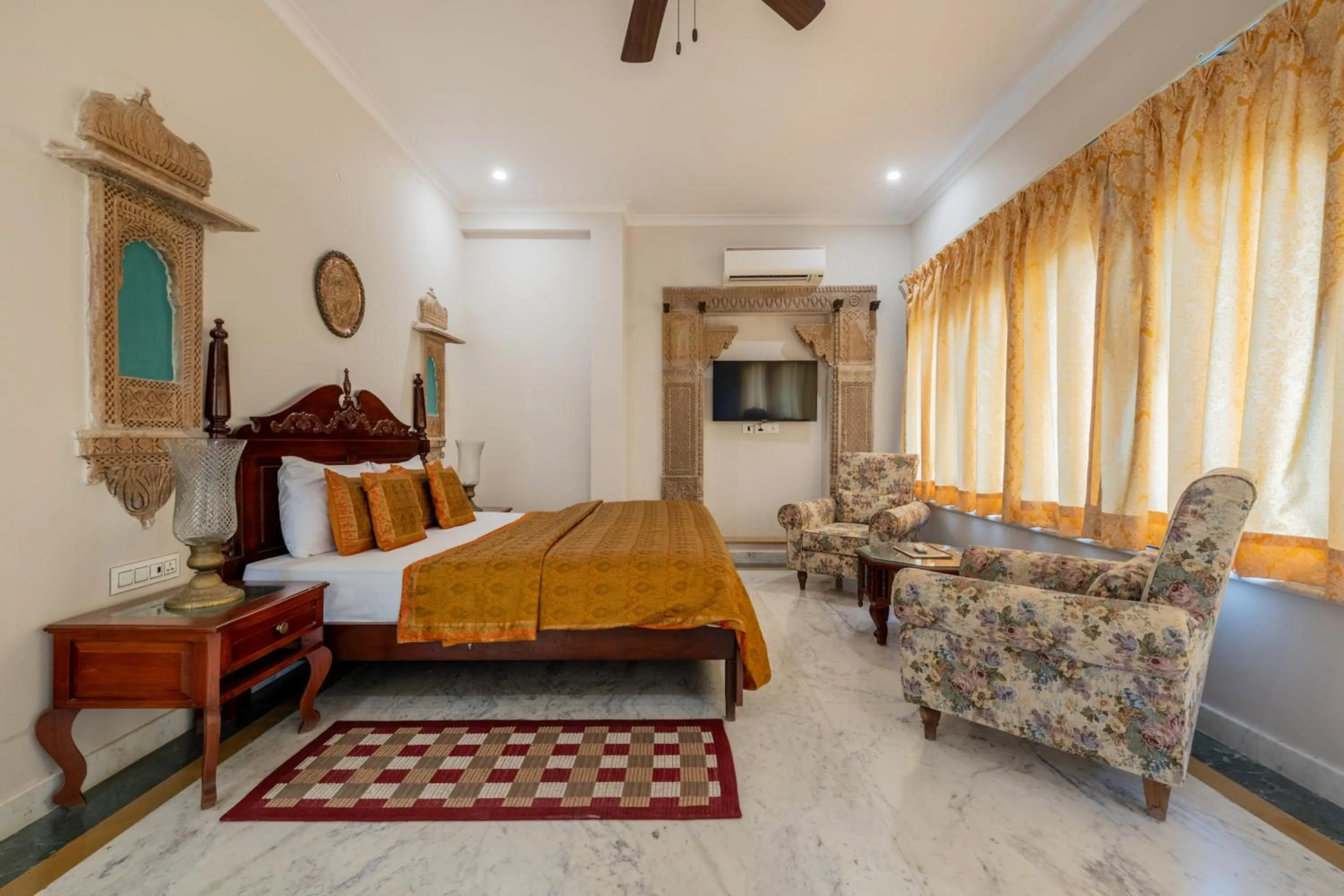 Bed in Rajasthan Palace - A Heritage Boutique Hotel in Jaipur