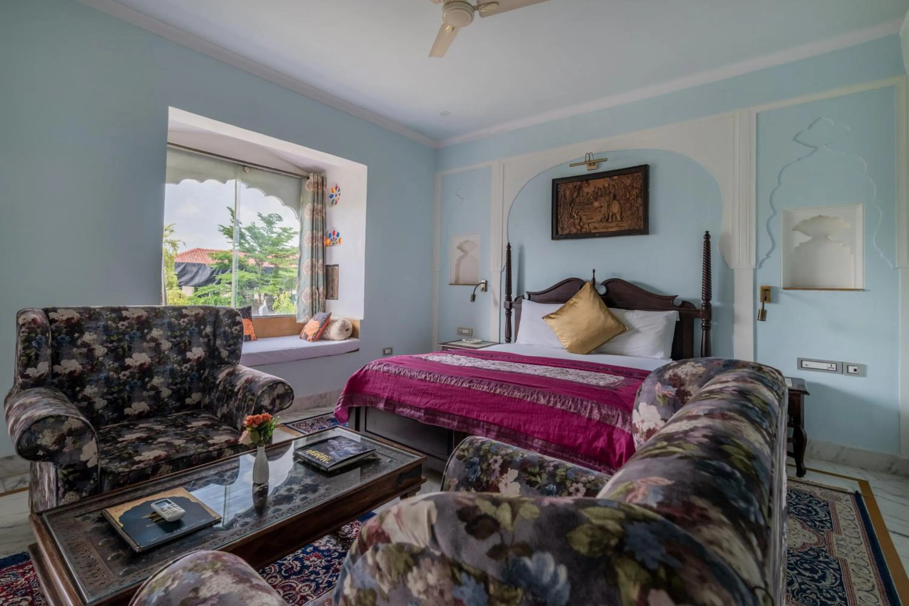 Bed in Rajasthan Palace - A Heritage Boutique Hotel in Jaipur