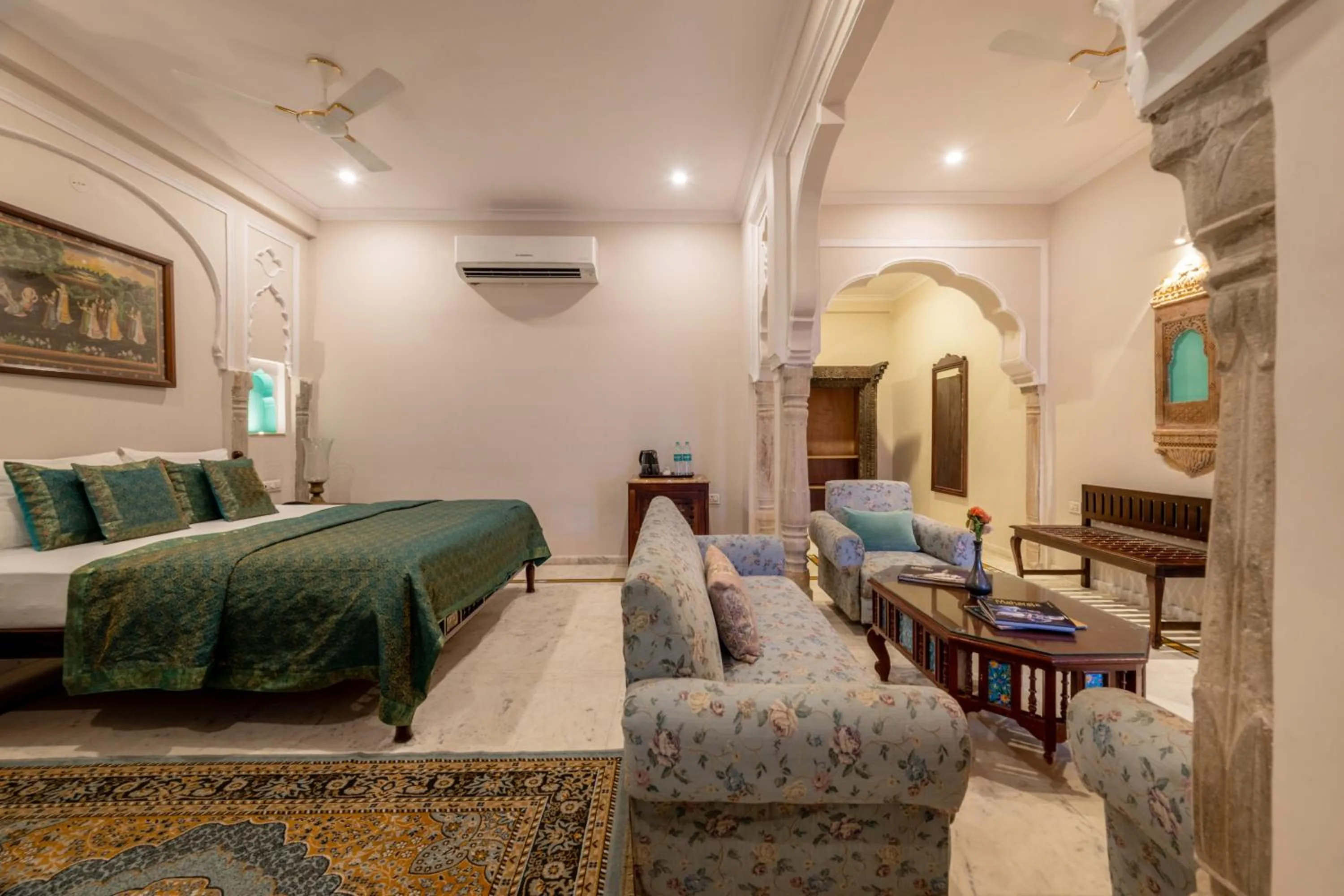 Bed in Rajasthan Palace - A Heritage Boutique Hotel in Jaipur