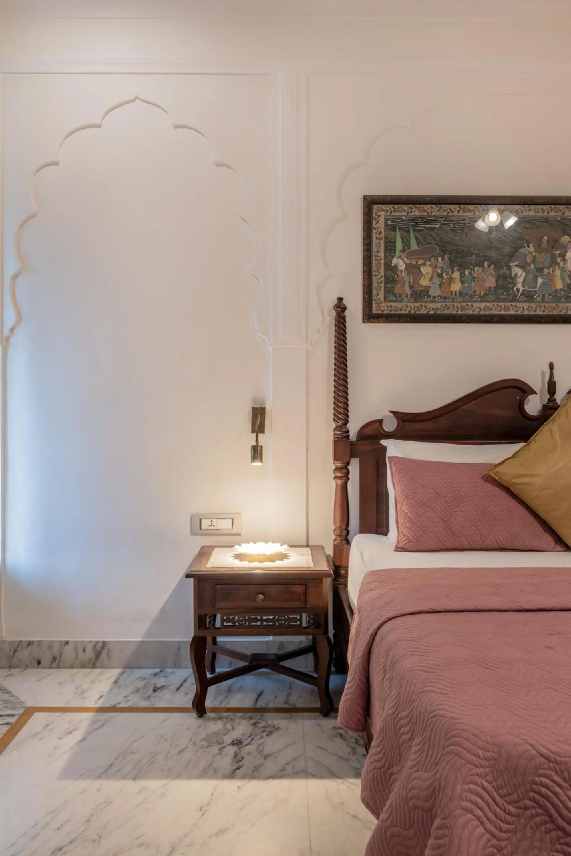 Photo of the whole room, Bed in Rajasthan Palace - A Heritage Boutique Hotel in Jaipur