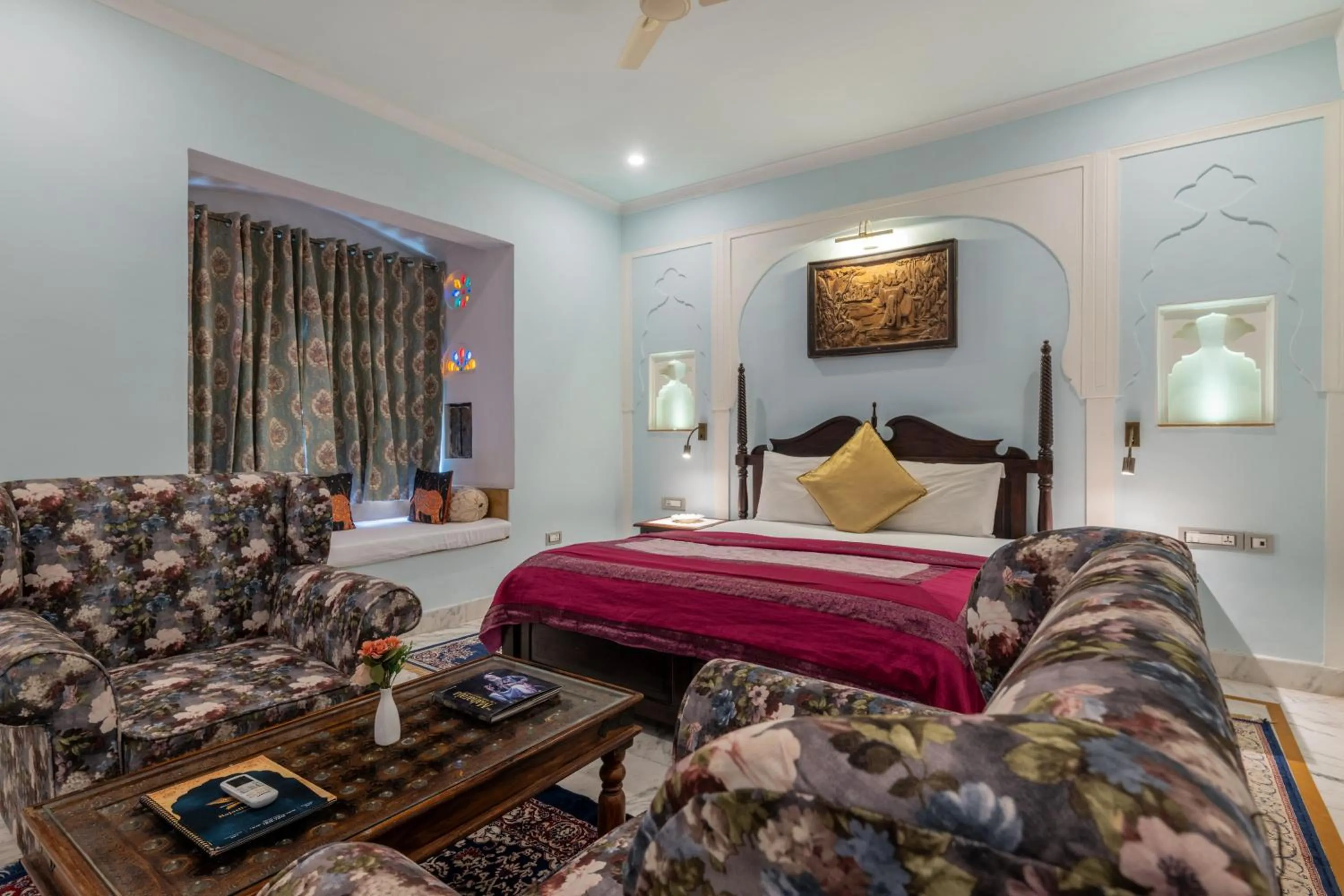 Bed in Rajasthan Palace - A Heritage Boutique Hotel in Jaipur