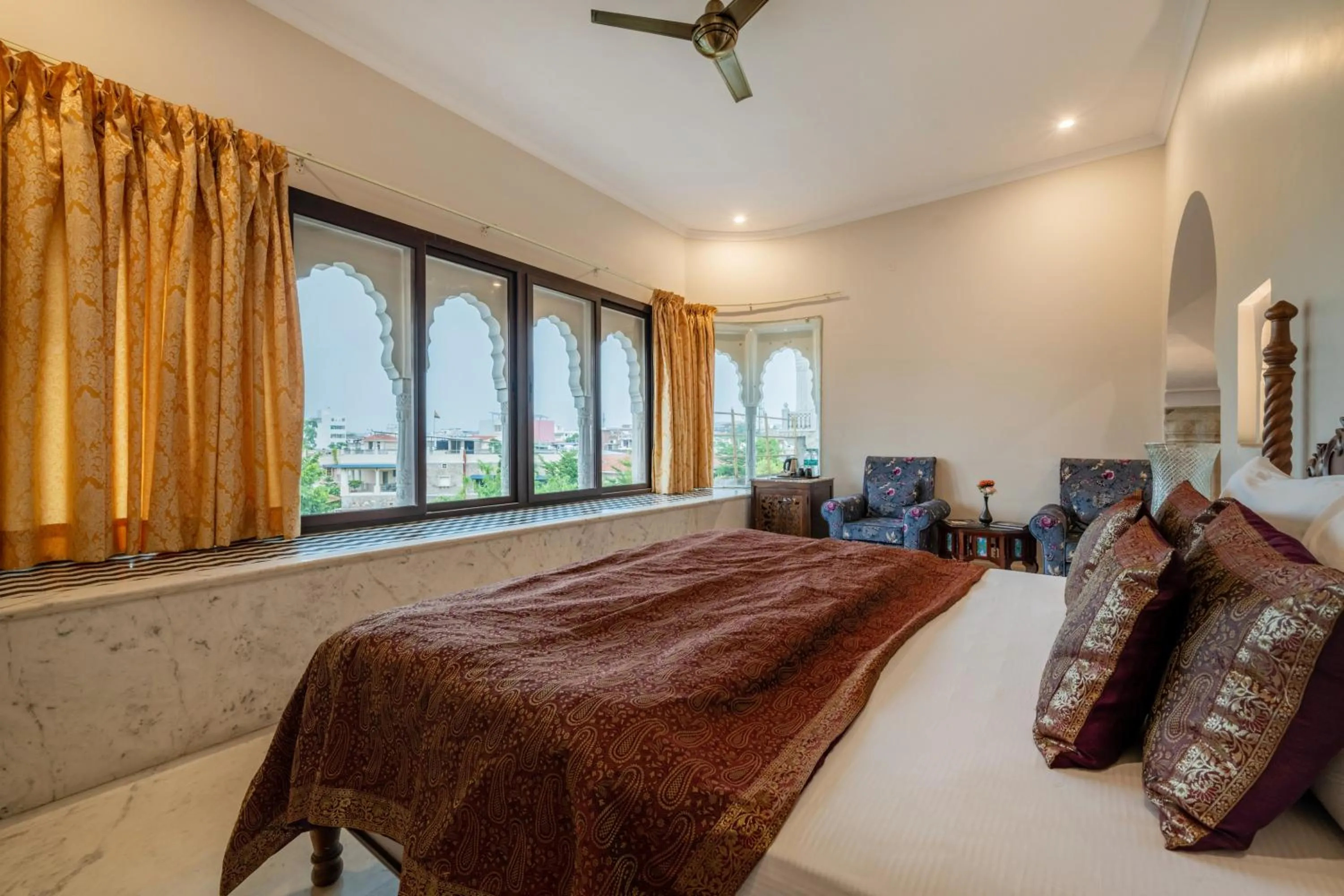 Bed in Rajasthan Palace - A Heritage Boutique Hotel in Jaipur