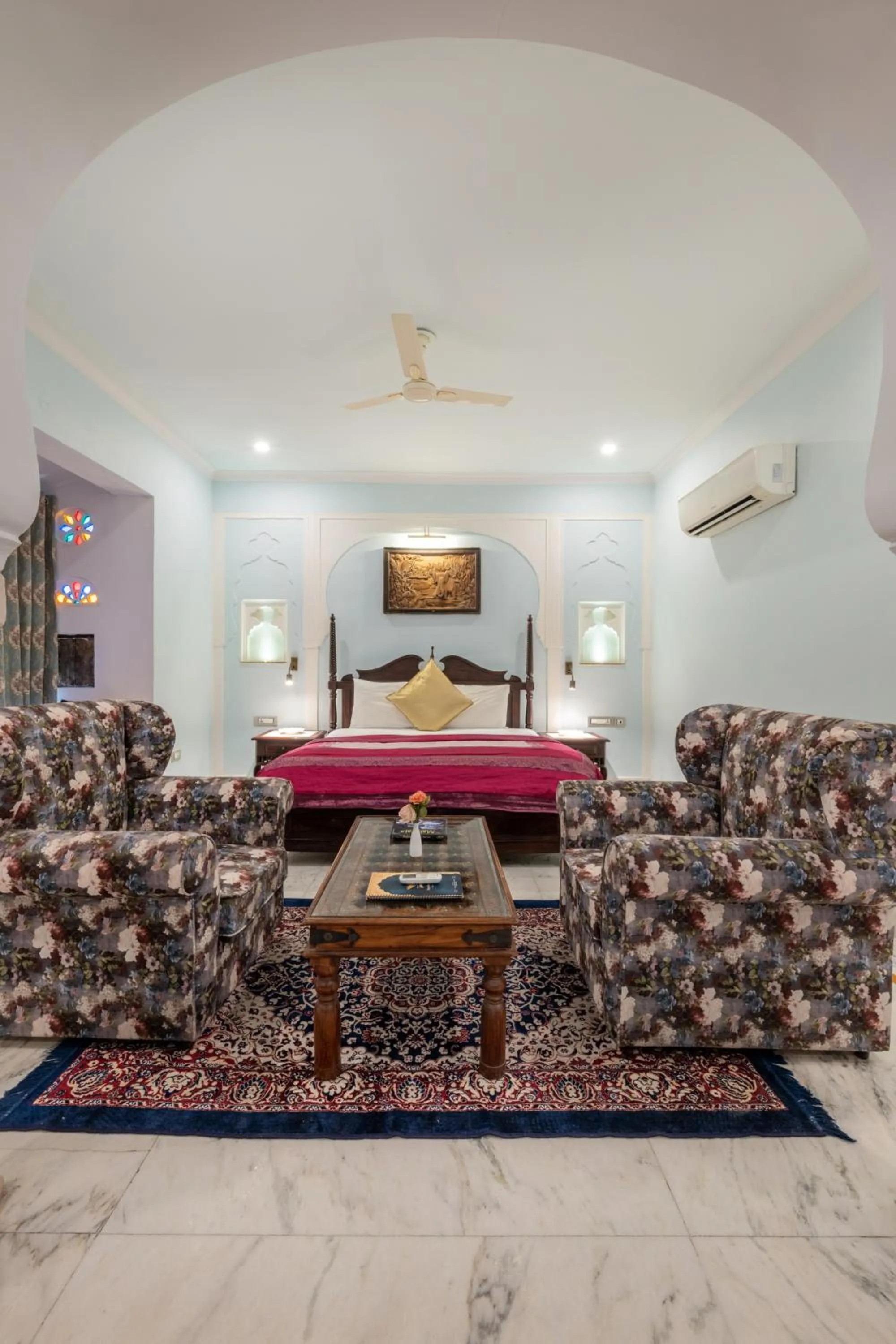 Bed in Rajasthan Palace - A Heritage Boutique Hotel in Jaipur