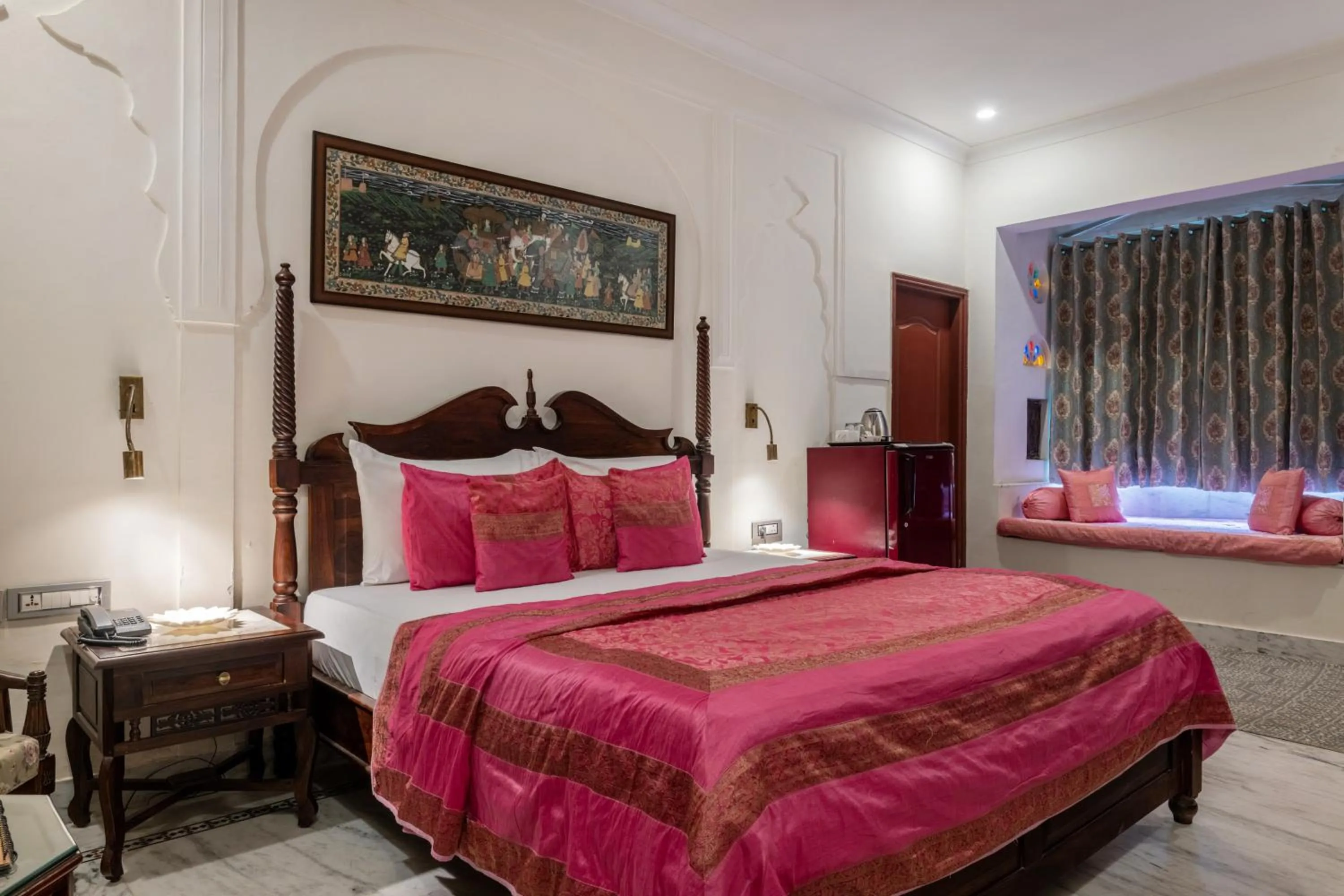 Bed in Rajasthan Palace - A Heritage Boutique Hotel in Jaipur