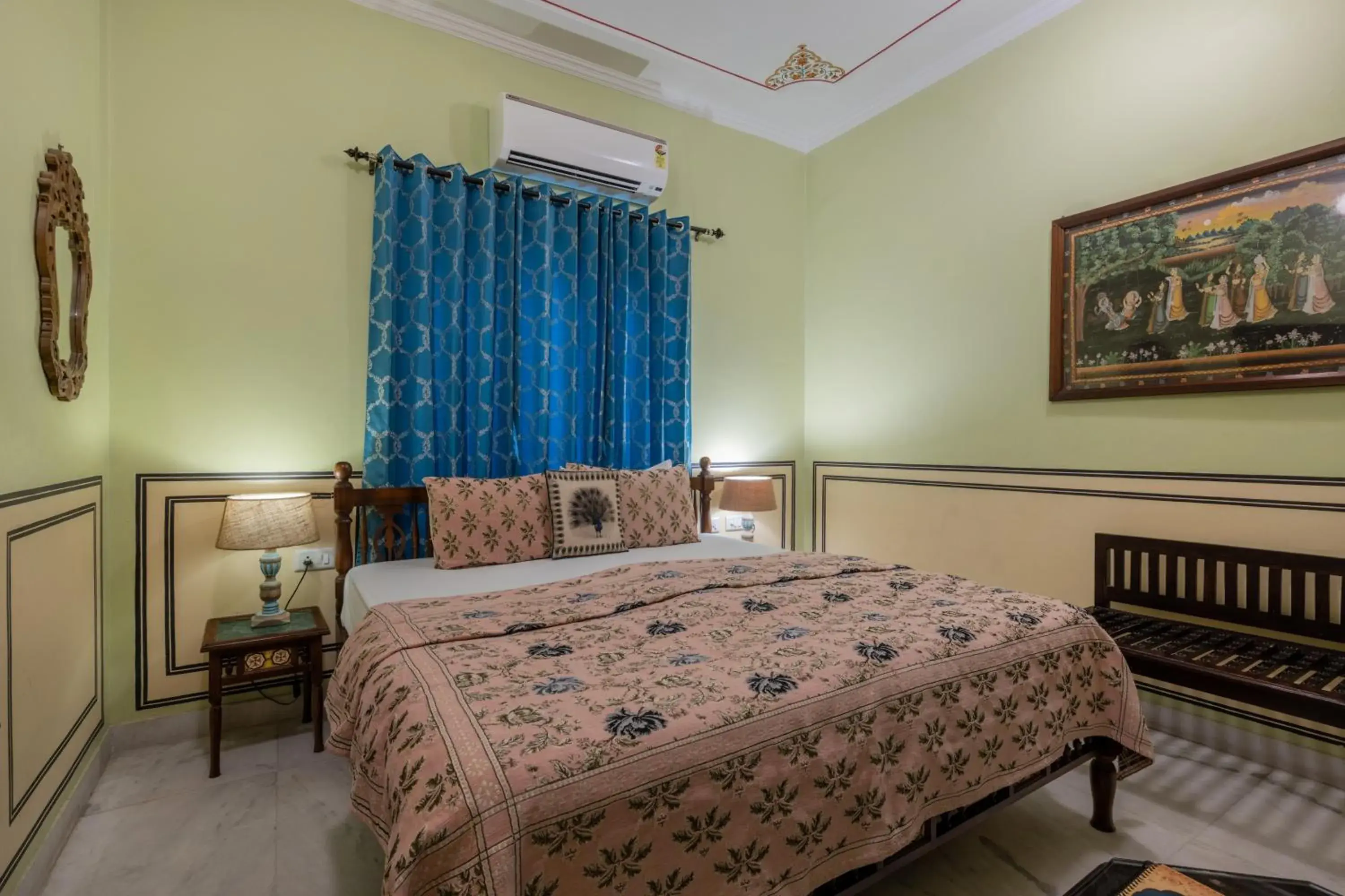 Bed in Rajasthan Palace - A Heritage Boutique Hotel in Jaipur Bed in Rajasthan Palace - A Heritage Boutique Hotel in Jaipur