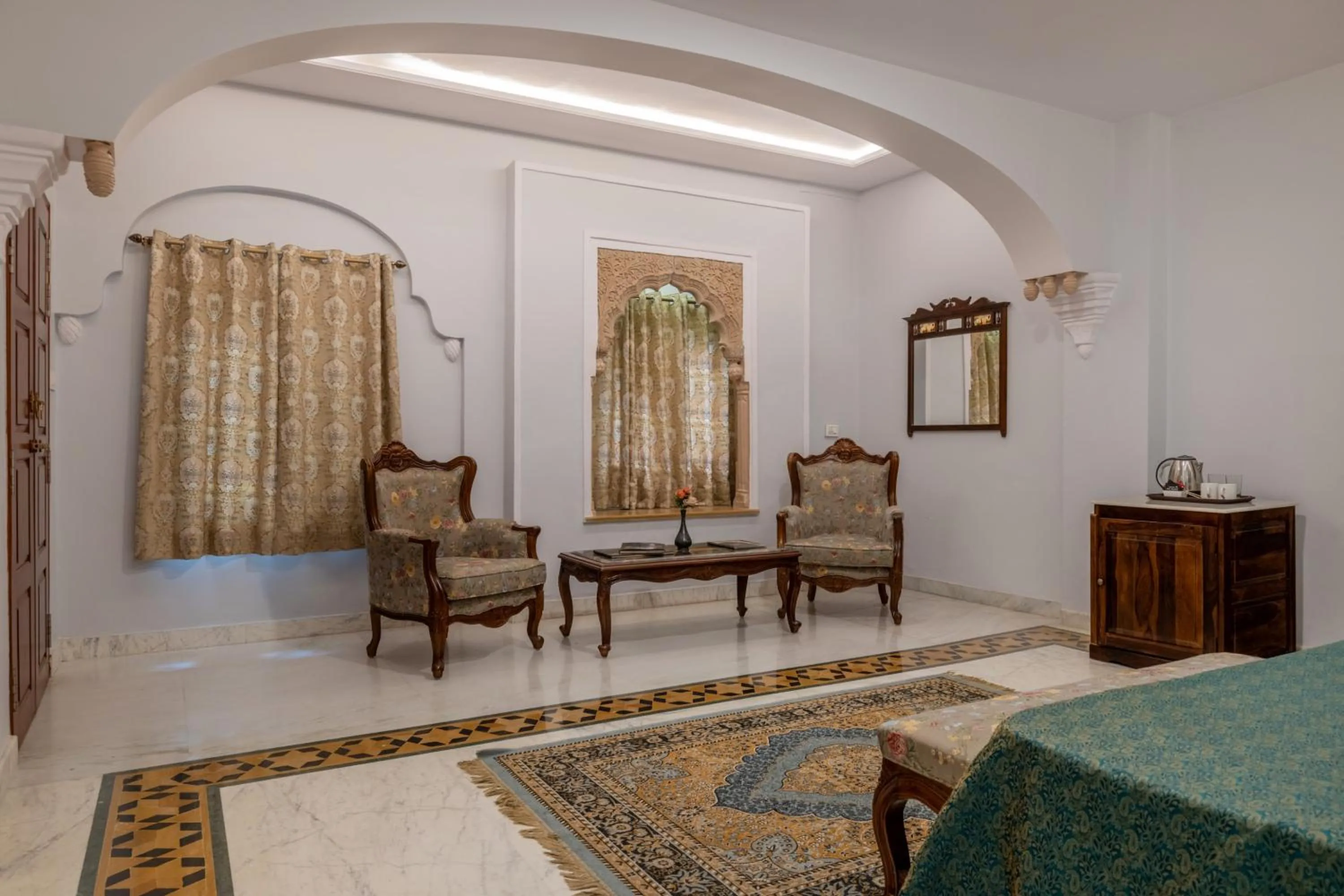 Bed in Rajasthan Palace - A Heritage Boutique Hotel in Jaipur