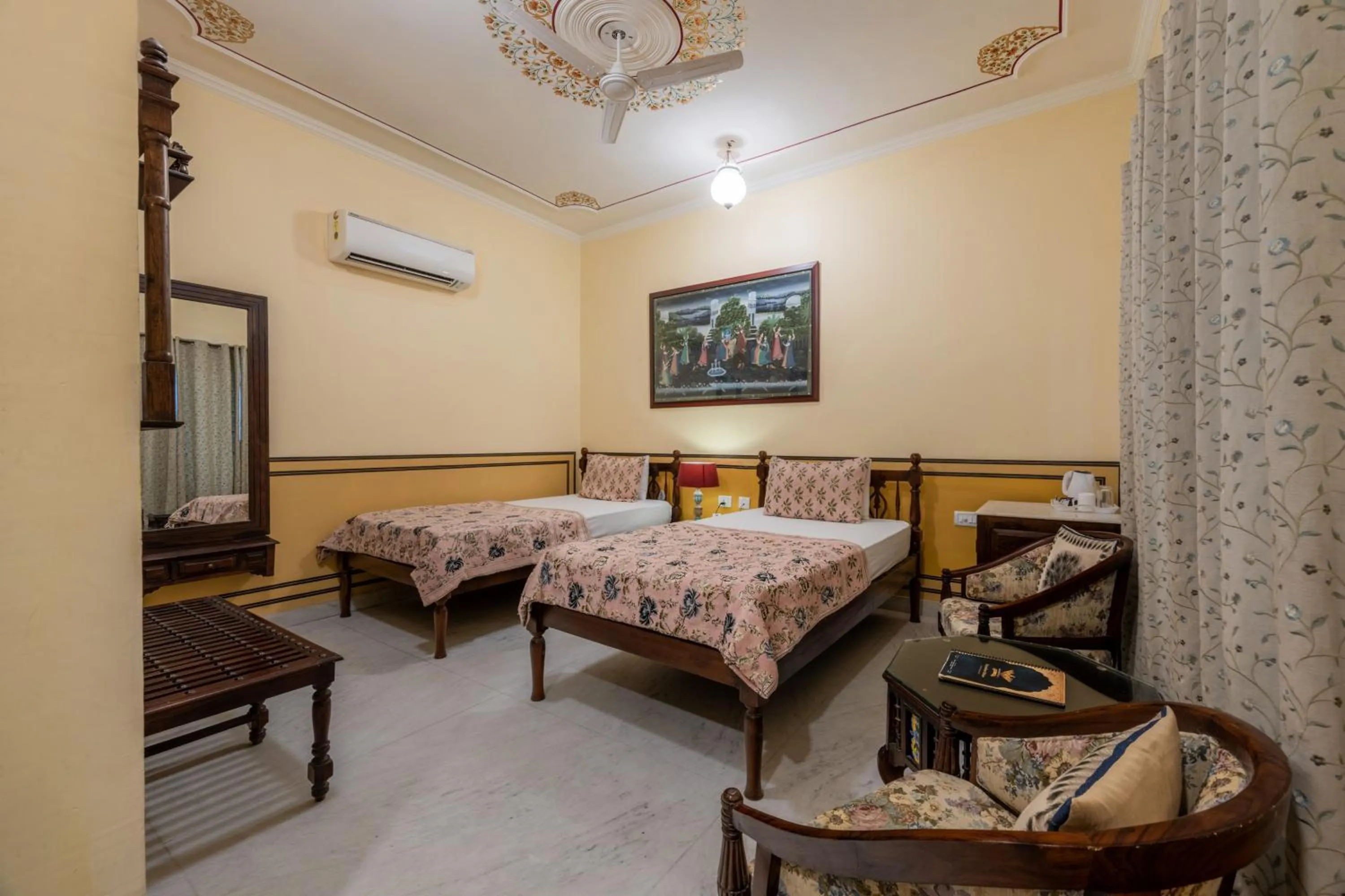Bed in Rajasthan Palace - A Heritage Boutique Hotel in Jaipur