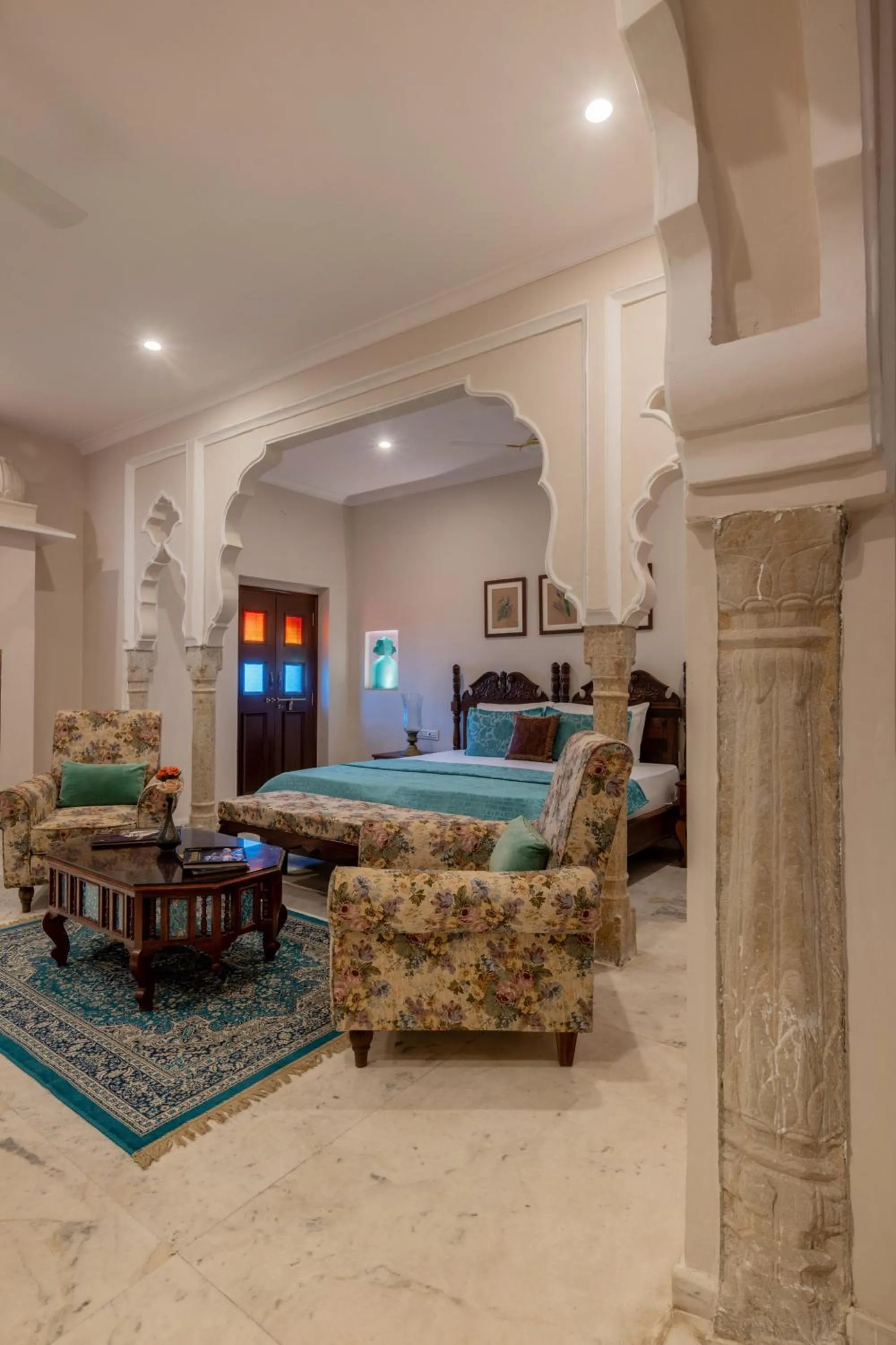 Bed in Rajasthan Palace - A Heritage Boutique Hotel in Jaipur