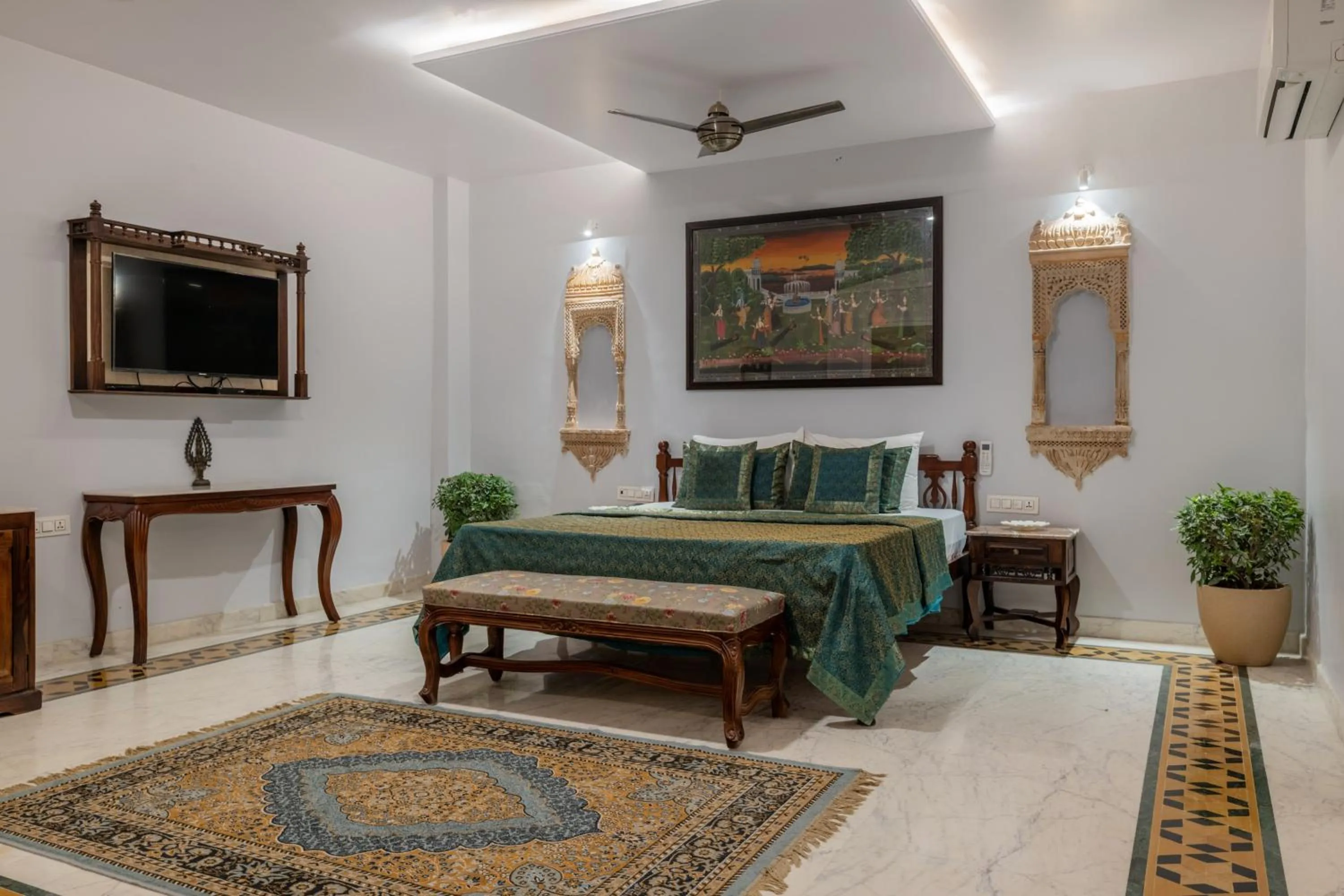 Bed in Rajasthan Palace - A Heritage Boutique Hotel in Jaipur