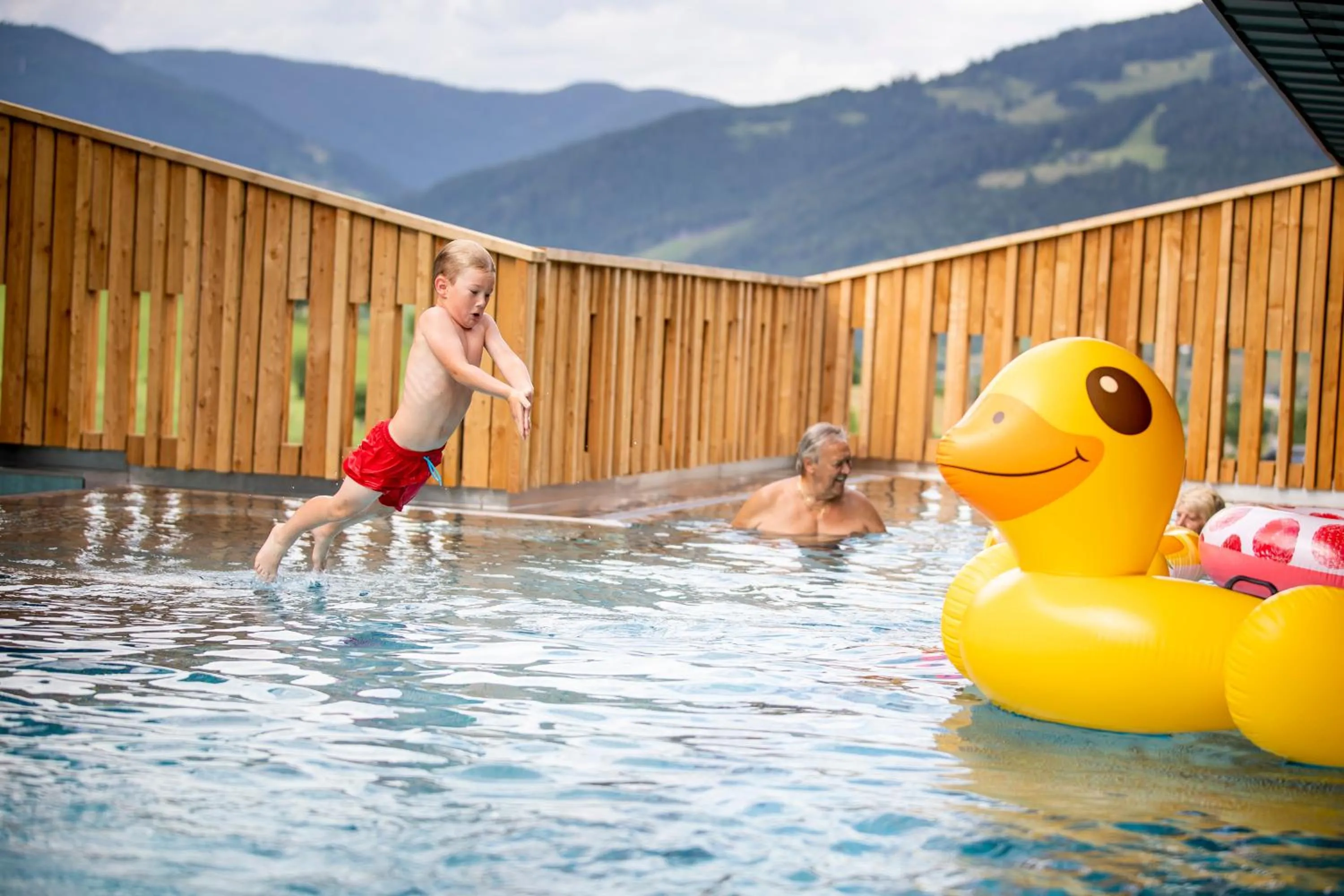 Swimming pool in Familienhotel Felsenhof