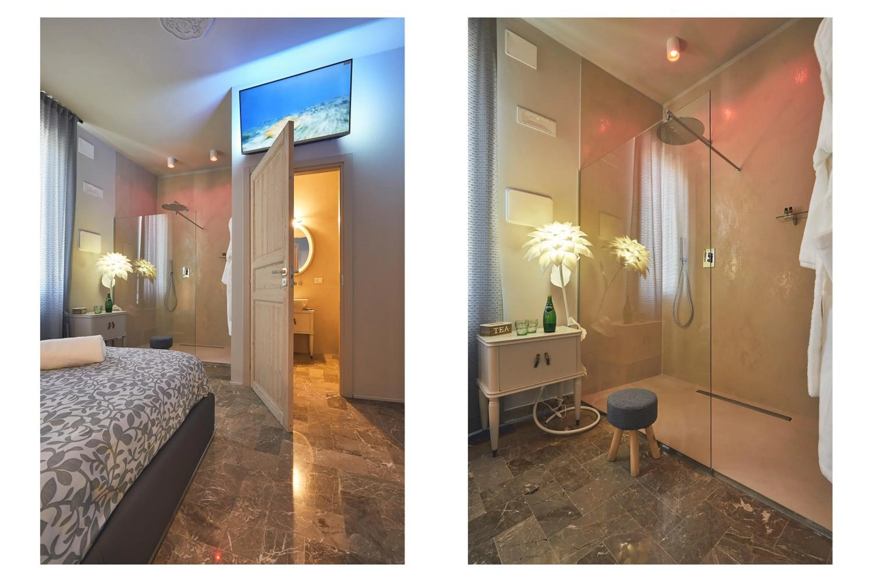 Shower, Bed in Le Stagioni Luxury Suite