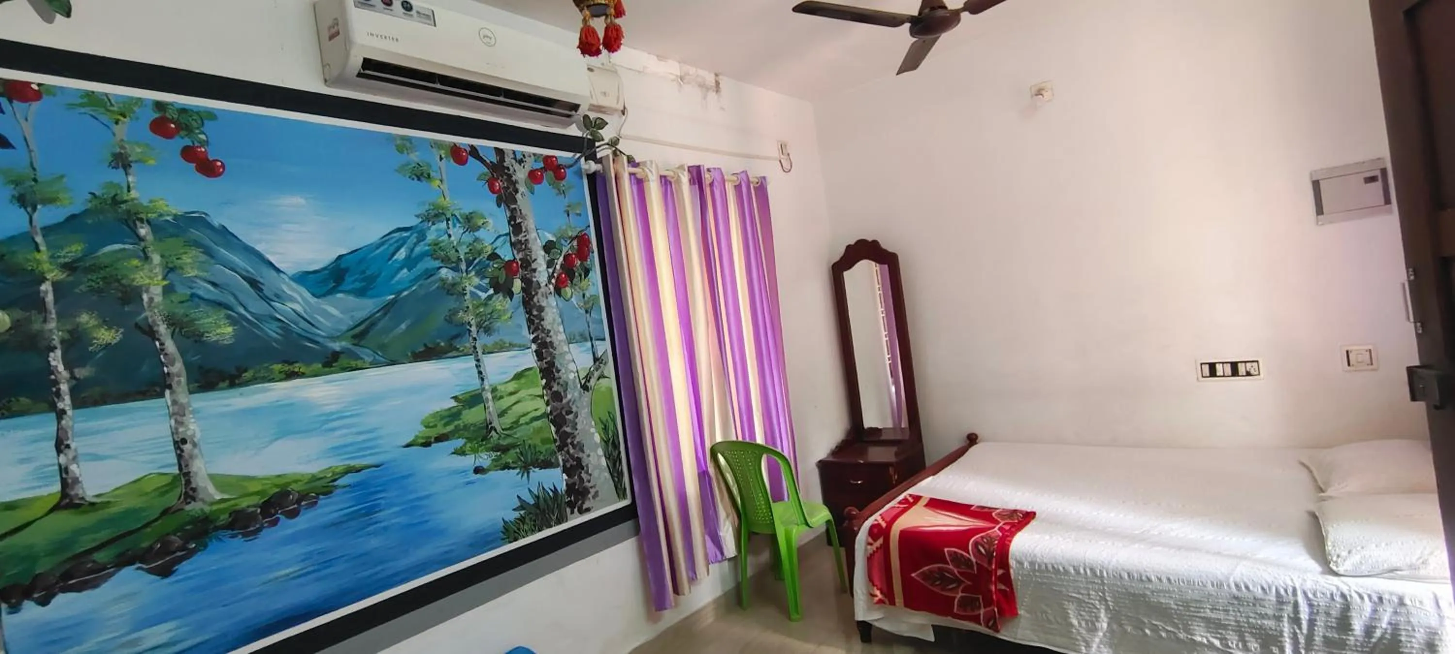 Bed in Achayans Homestay Mararikulam
