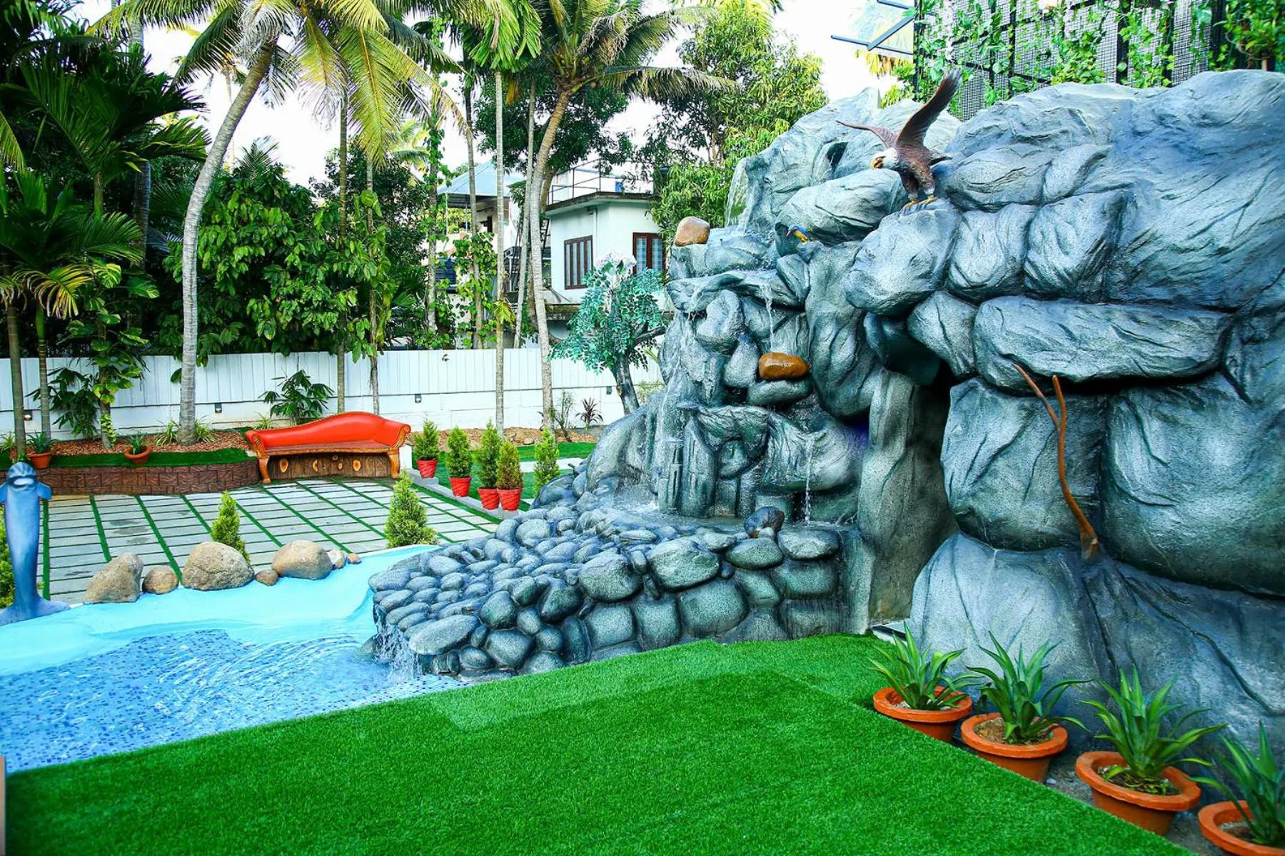 Natural landscape in Lake Palace Family Resort Kumarakom