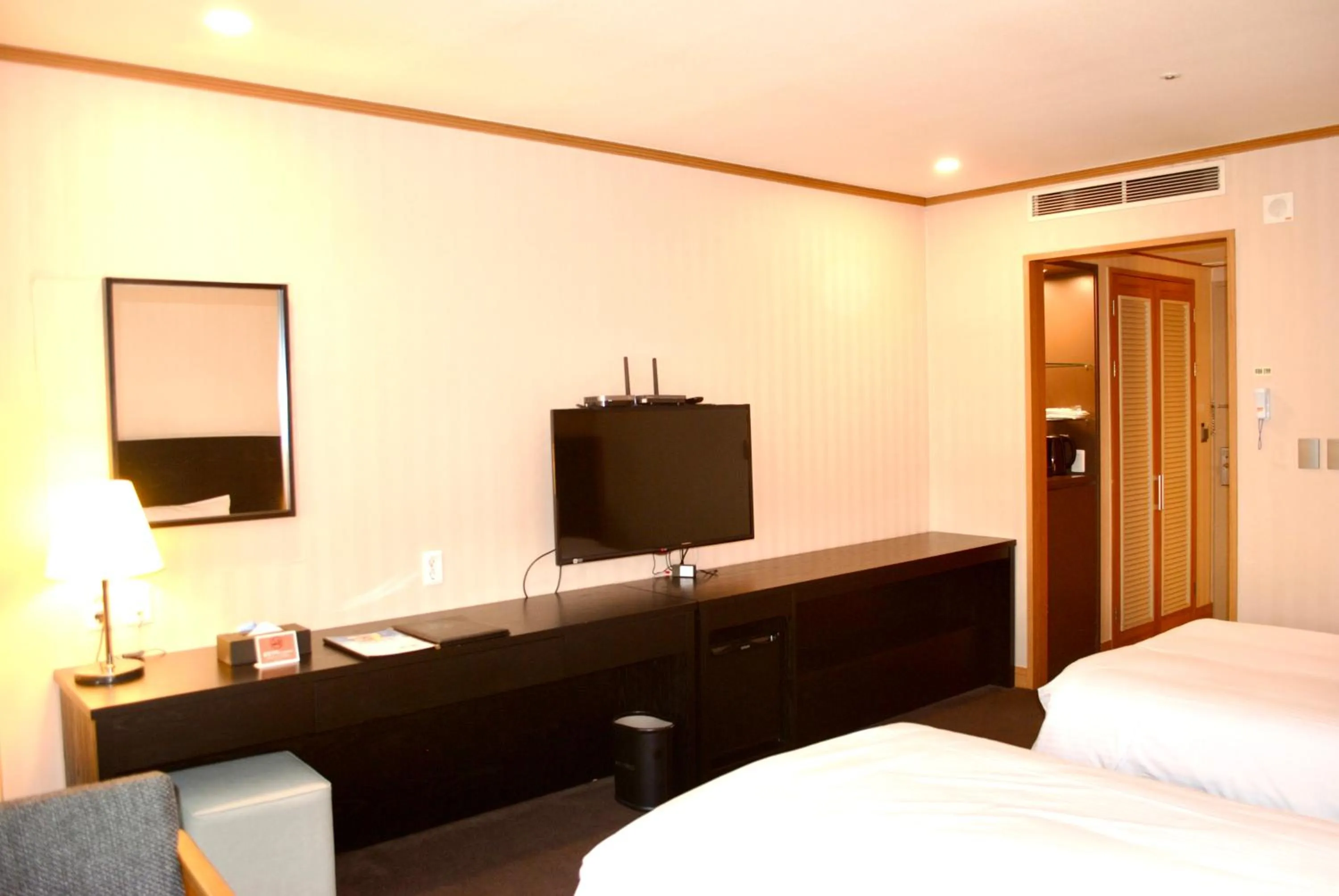 TV/Entertainment Center in Queen Vell Hotel