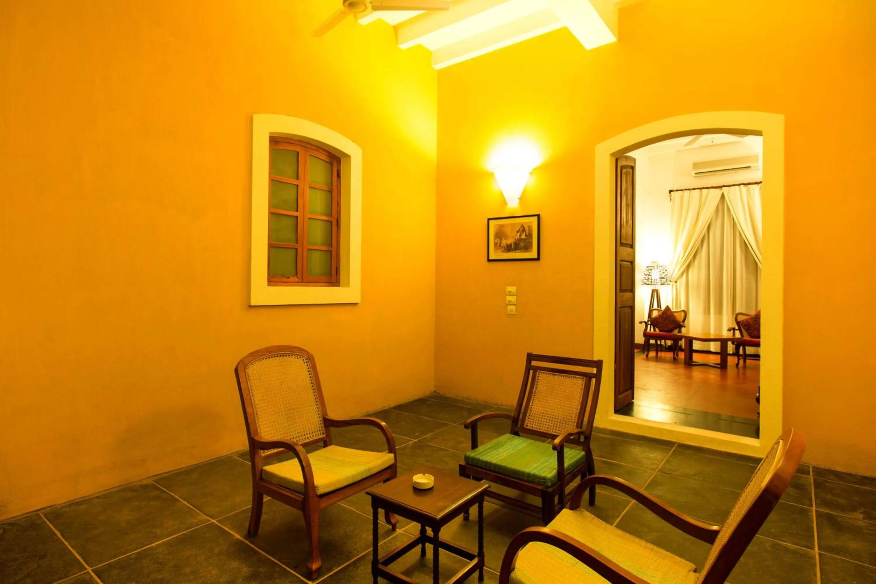 Seating area in Palais De Mahe - A CGH Earth Experience