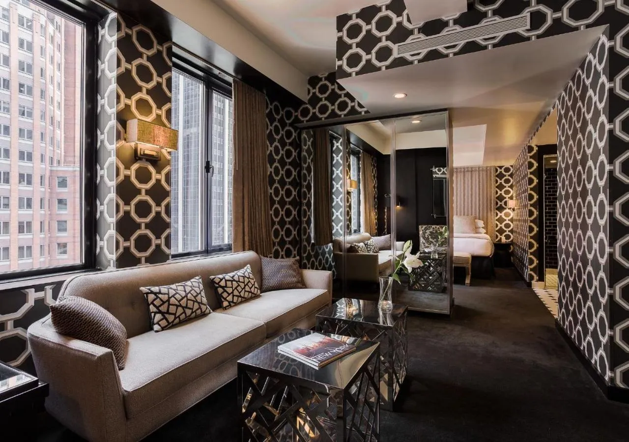 Living room in 45 Times Square Hotel