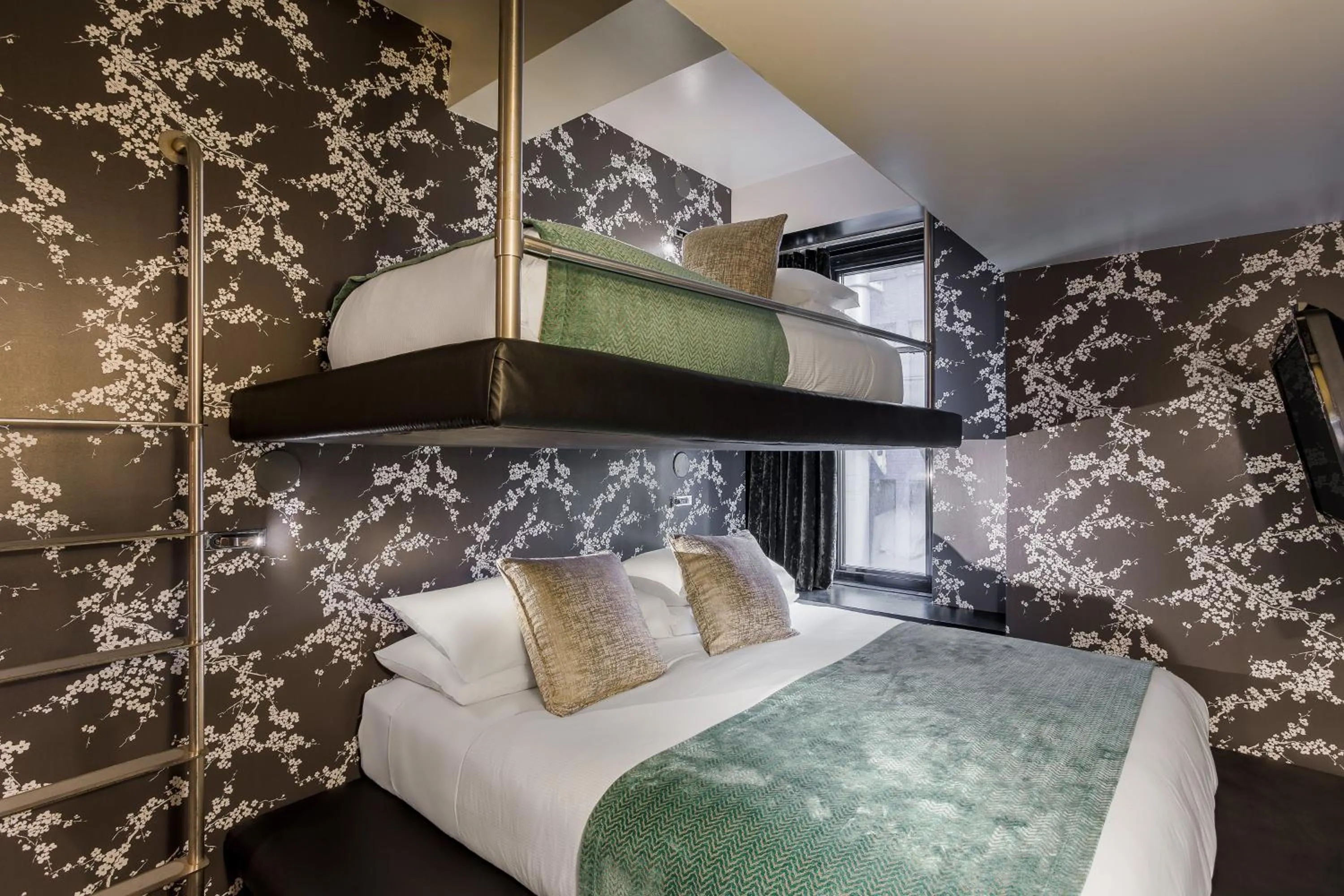 Bed in 45 Times Square Hotel