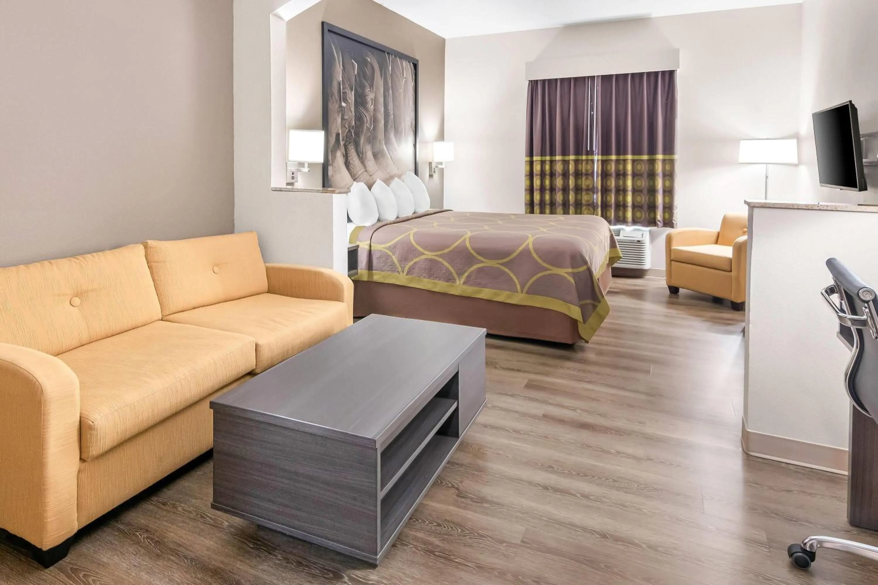 Photo of the whole room, Bed in Super 8 by Wyndham Fort Worth Stockyards