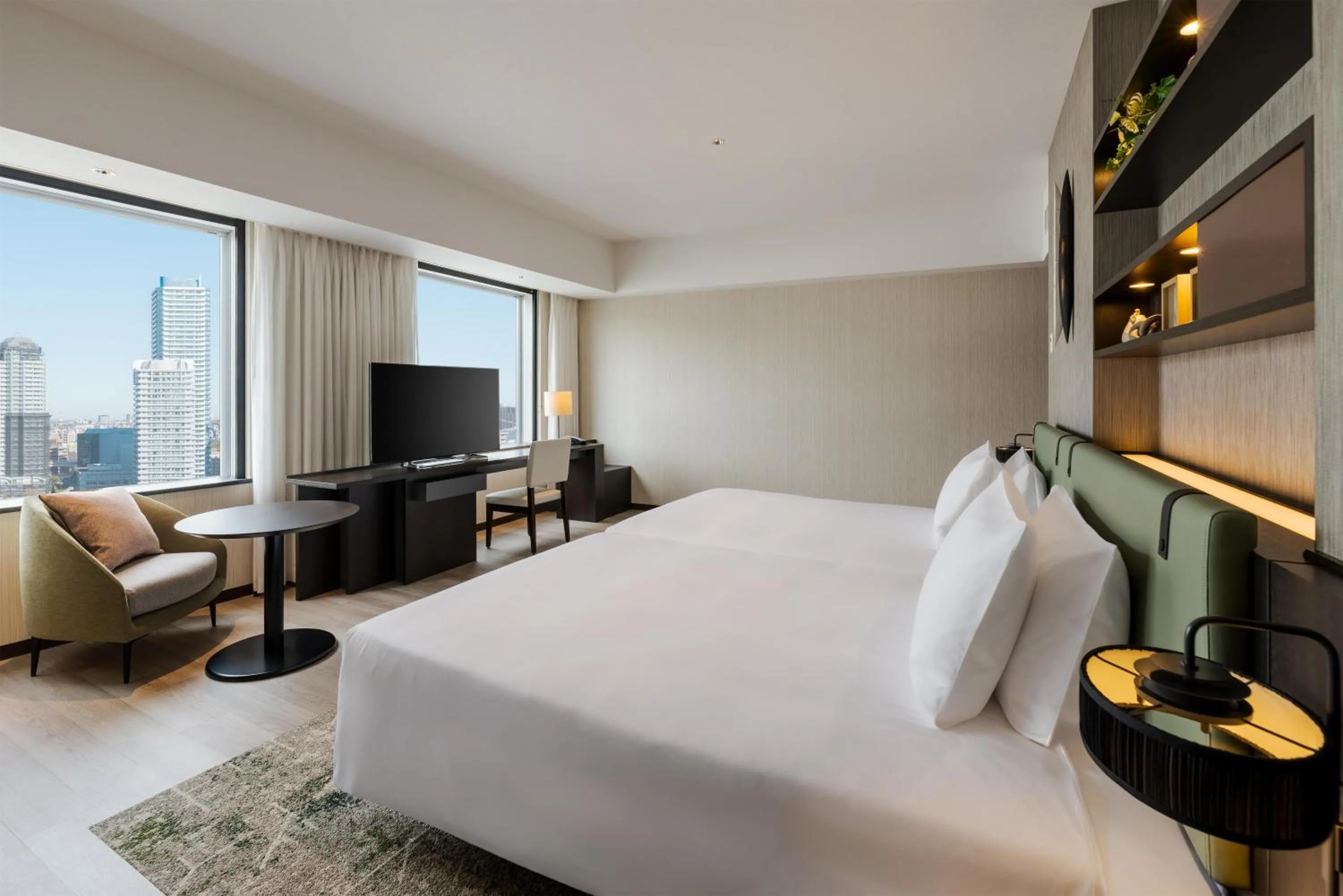 Bed in Hilton Garden Inn Yokohama Minatomirai