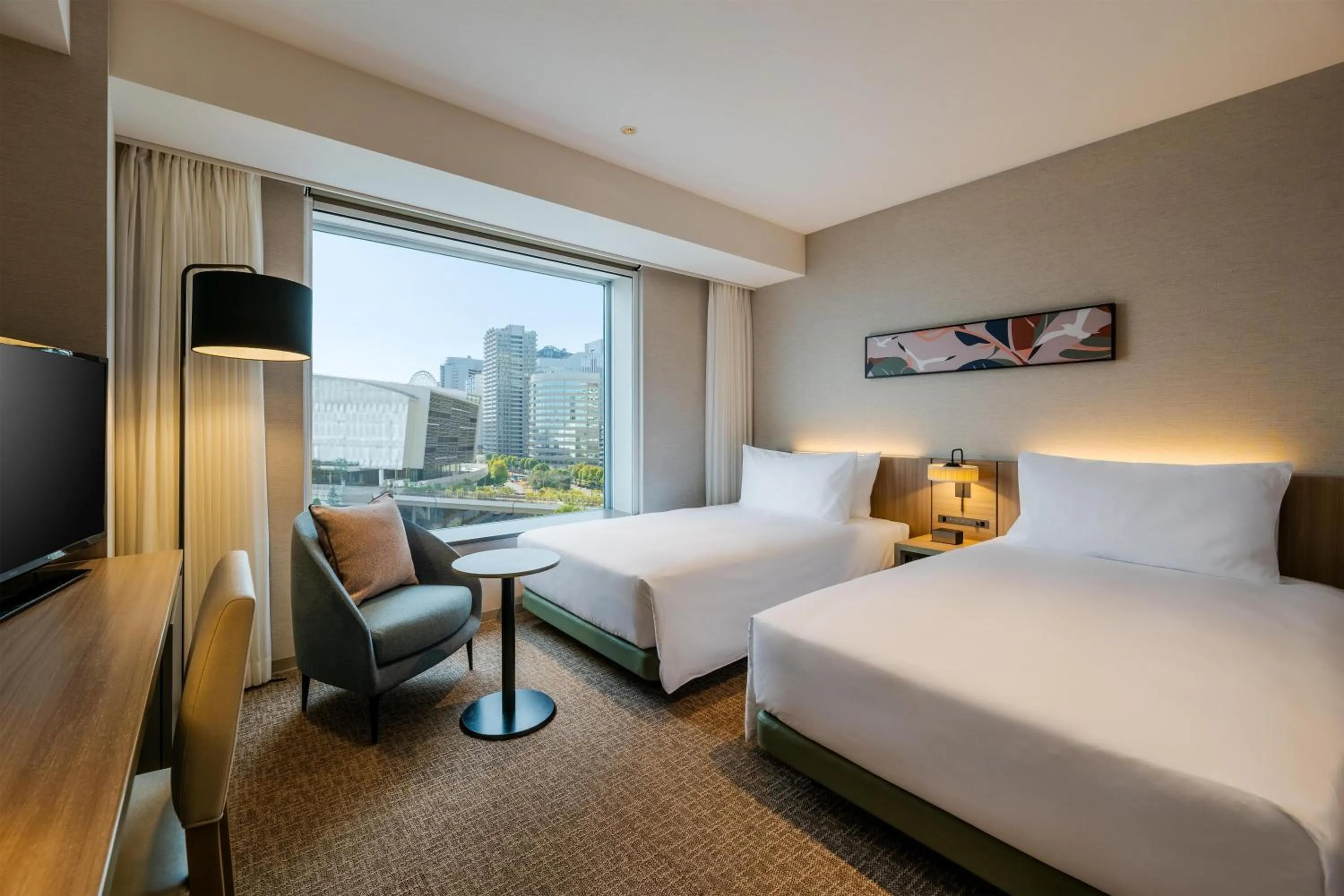 Bed in Hilton Garden Inn Yokohama Minatomirai