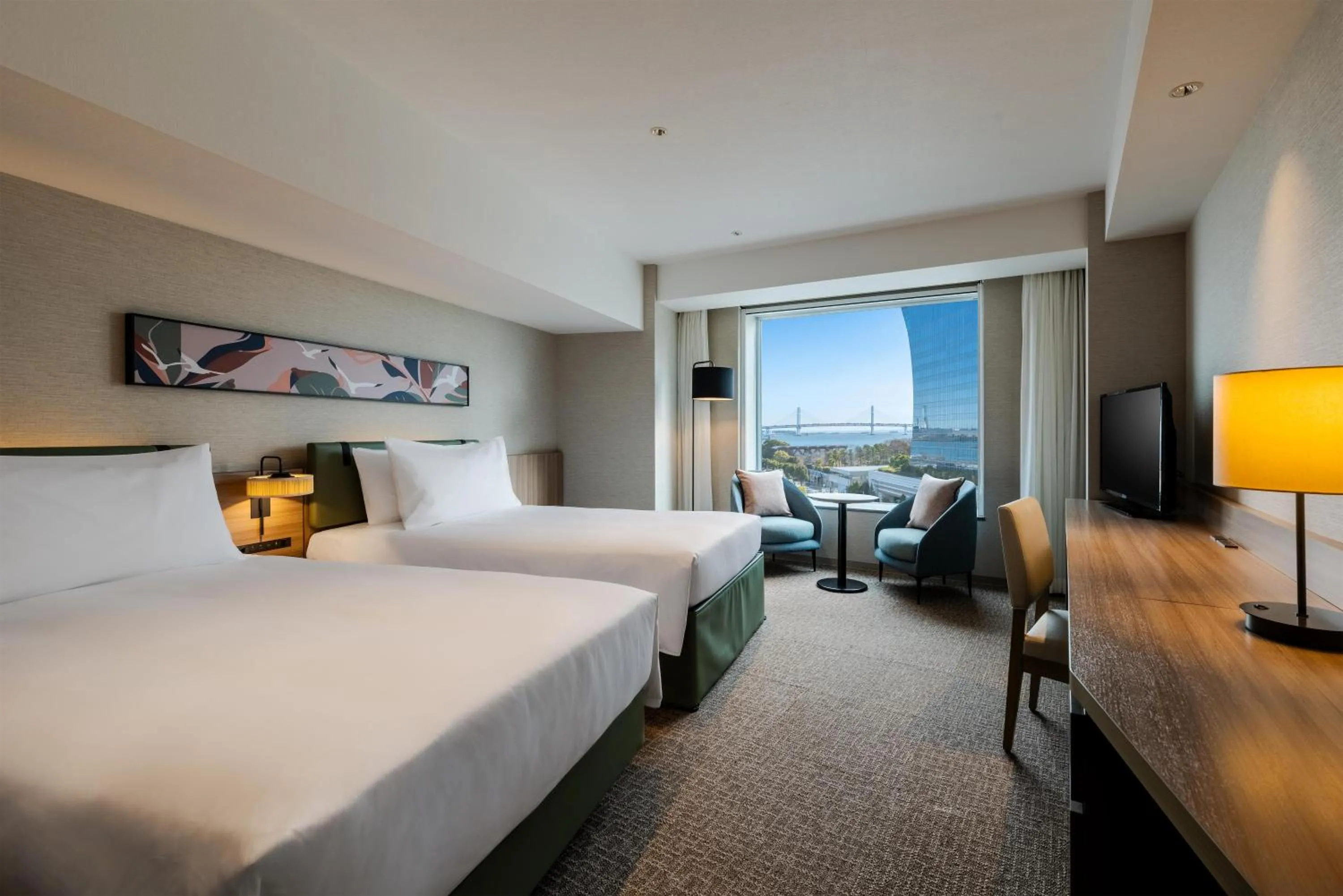 Bed in Hilton Garden Inn Yokohama Minatomirai
