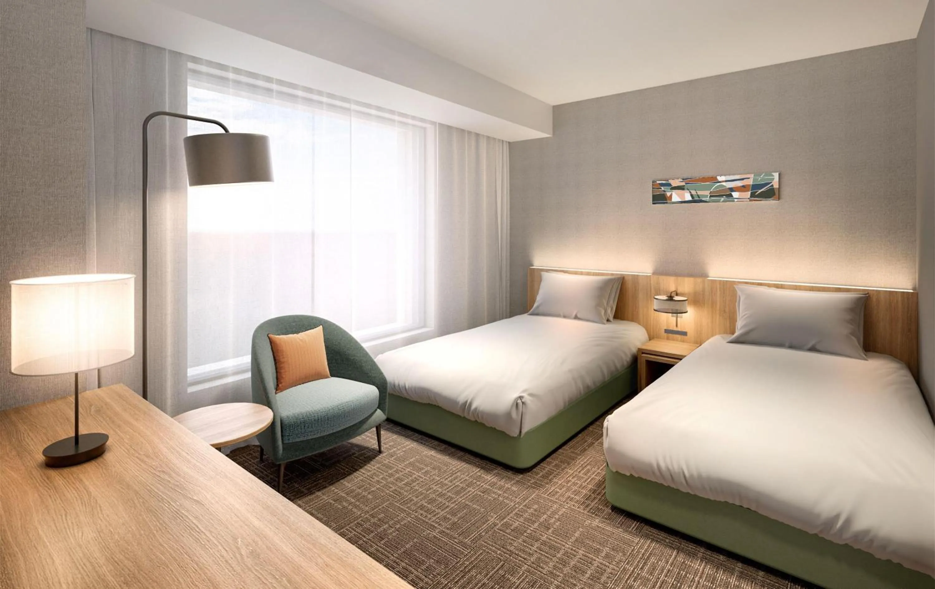 Bed in Hilton Garden Inn Yokohama Minatomirai