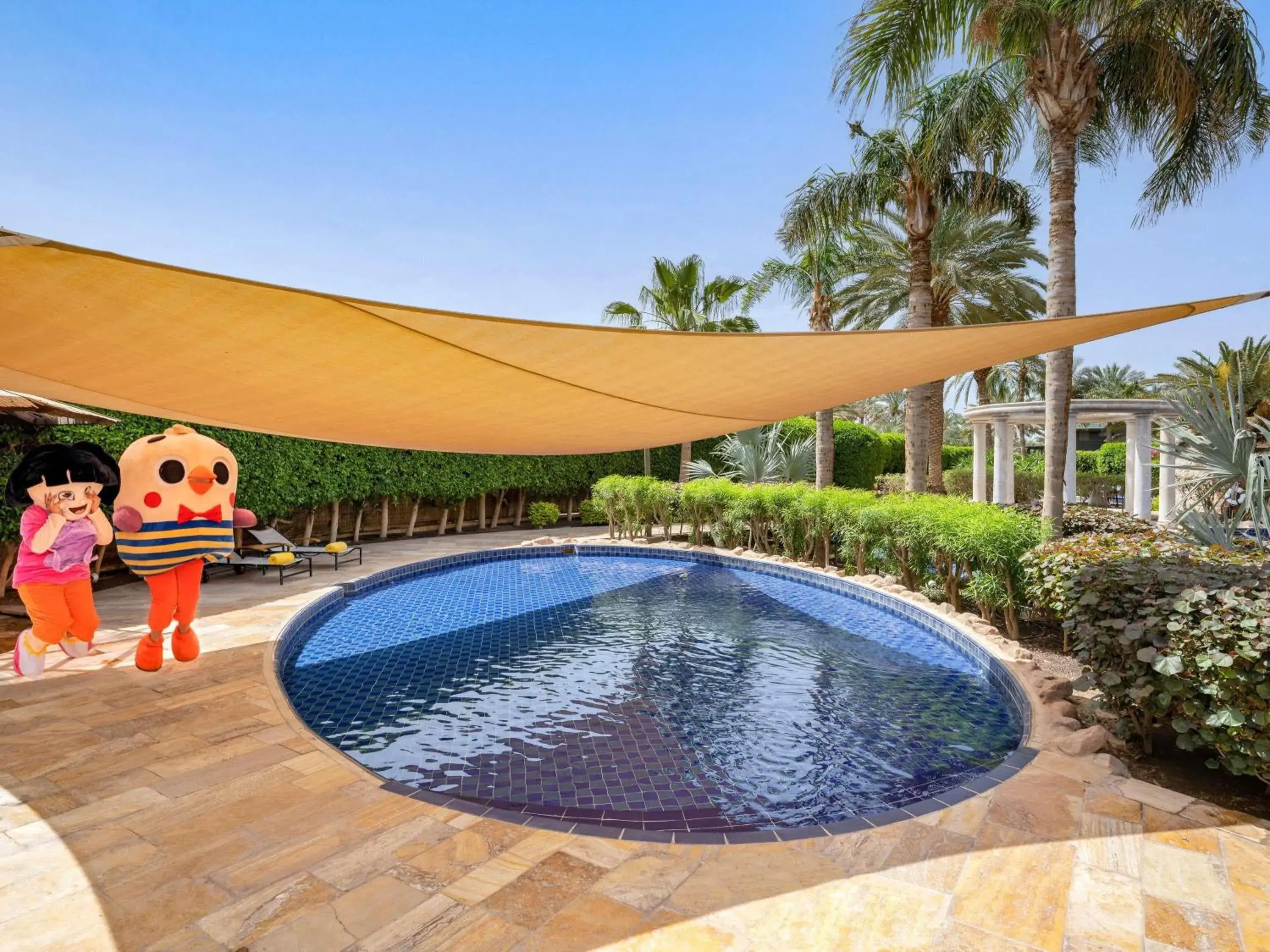 Pool view in Mövenpick Resort & Residences Aqaba Pool view in Mövenpick Resort & Residences Aqaba