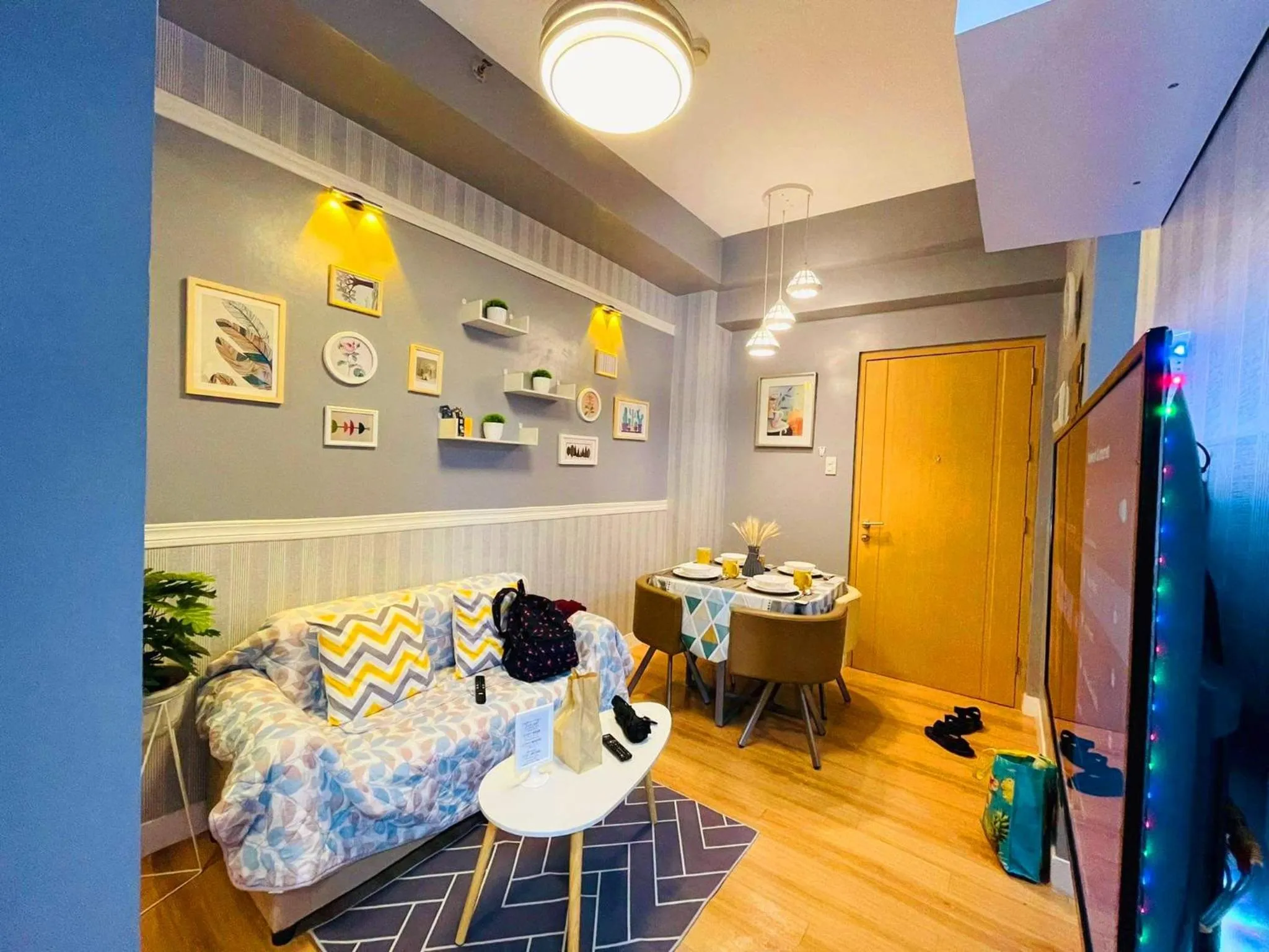 Living room in 2-Bedroom CK's Corner Staycation Trees Residences