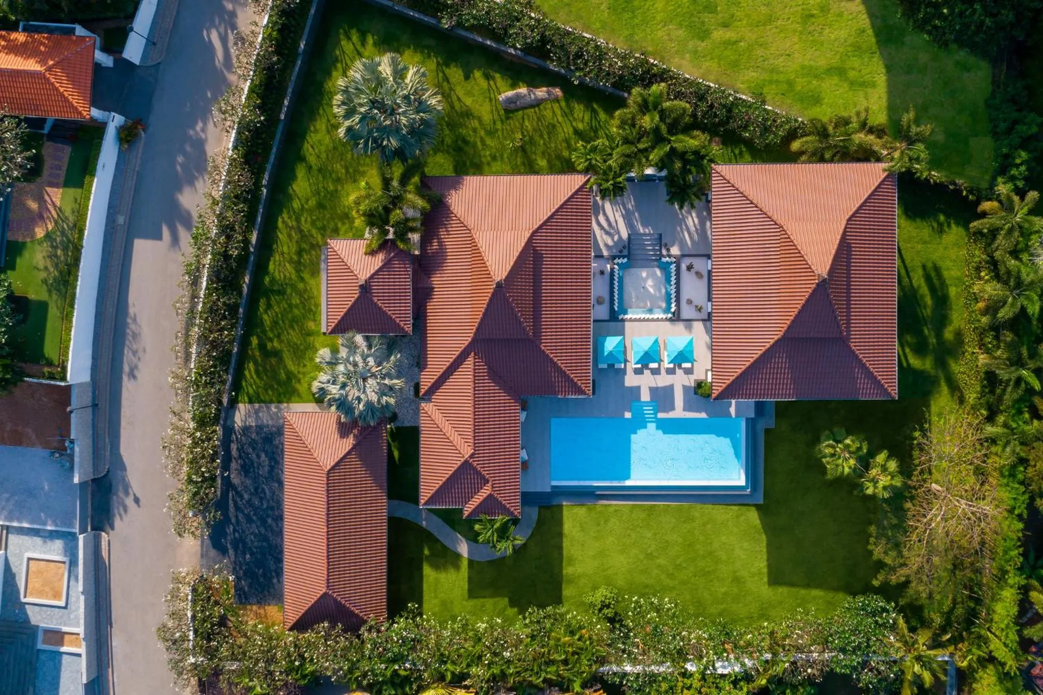 Bird's eye view in Luxury 5 Bedroom Pool Villa B11B