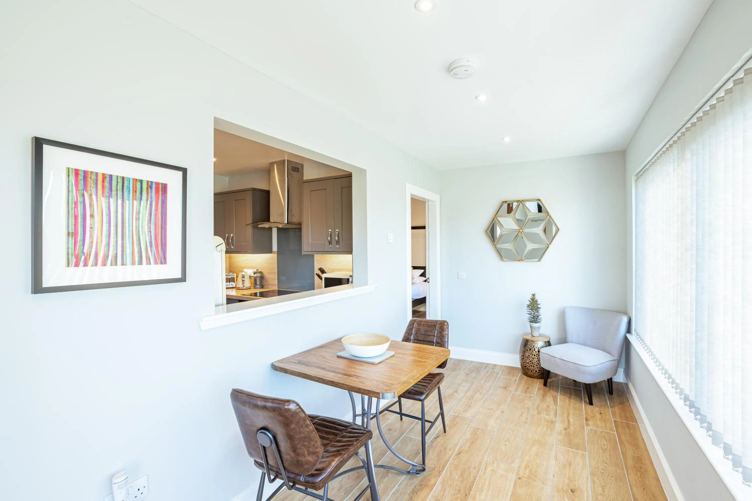 Kitchen or kitchenette in Kestrel Lodge 7 with Hot Tub