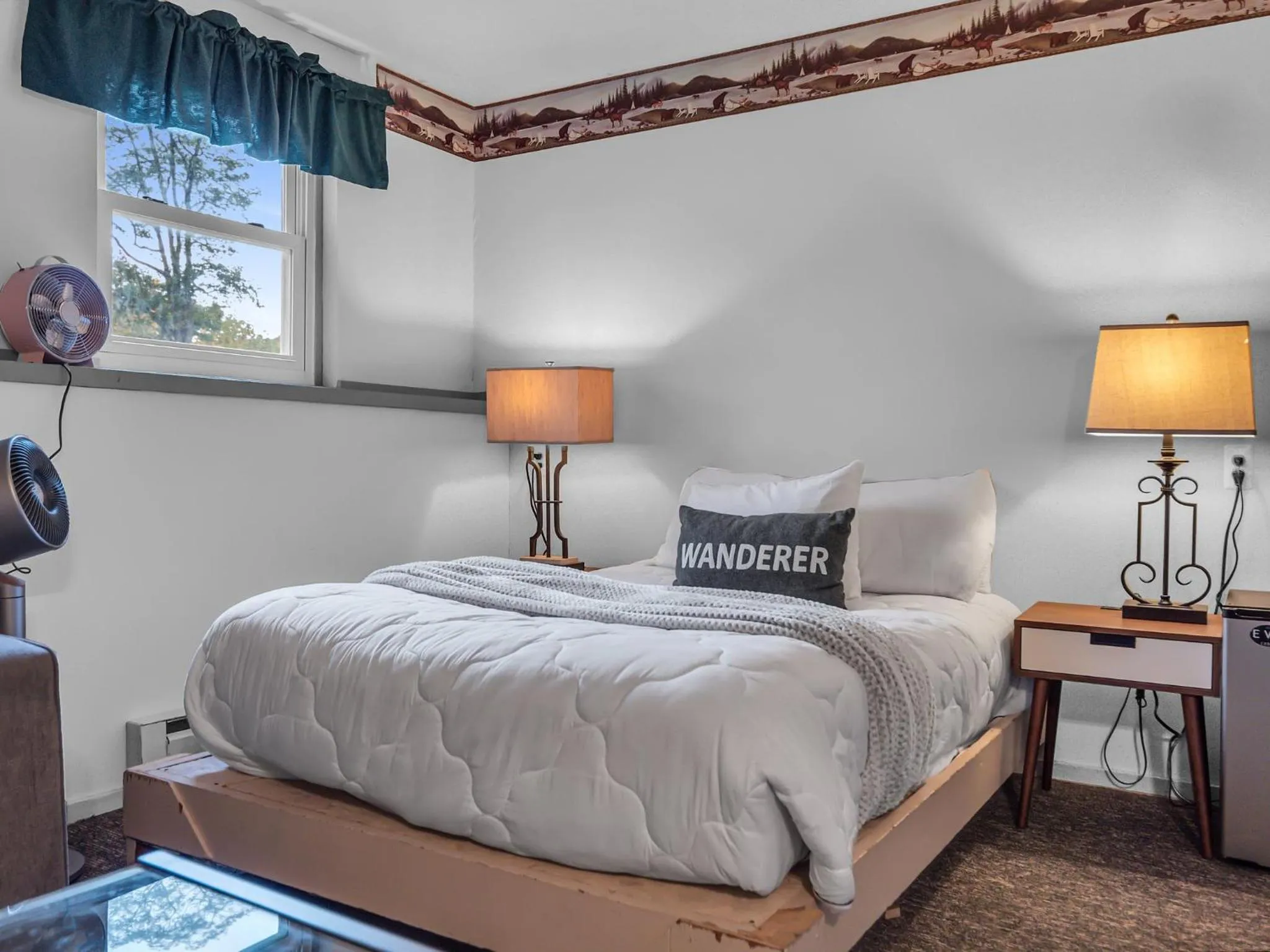 Bed in Timberline Lodge