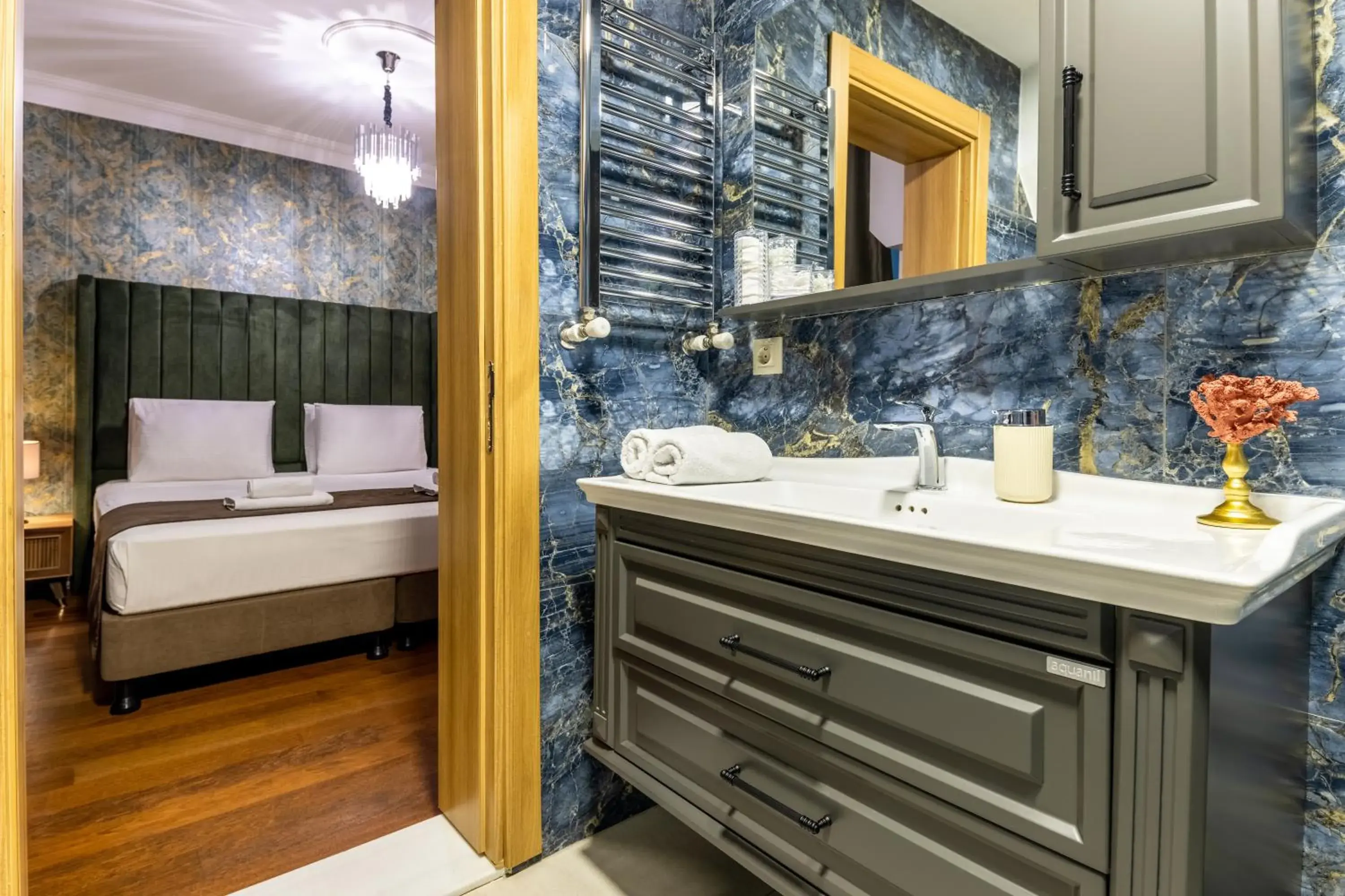 Toilet, Bed in BayMari Suites Plus Florya Toilet, Bed in BayMari Suites Plus Florya