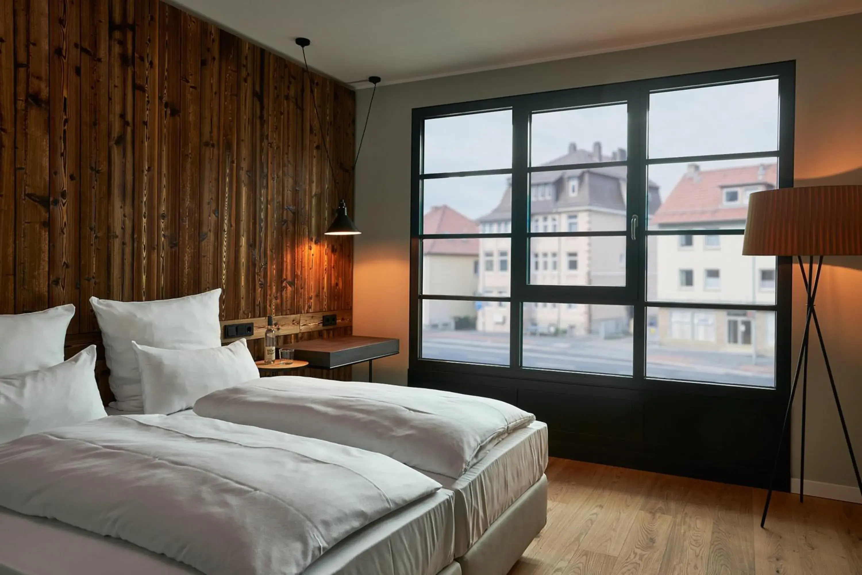 View (from property/room), Bed in FREIgeist Göttingen Nordstadt, A Member of Design Hotels View (from property/room), Bed in FREIgeist Göttingen Nordstadt, A Member of Design Hotels