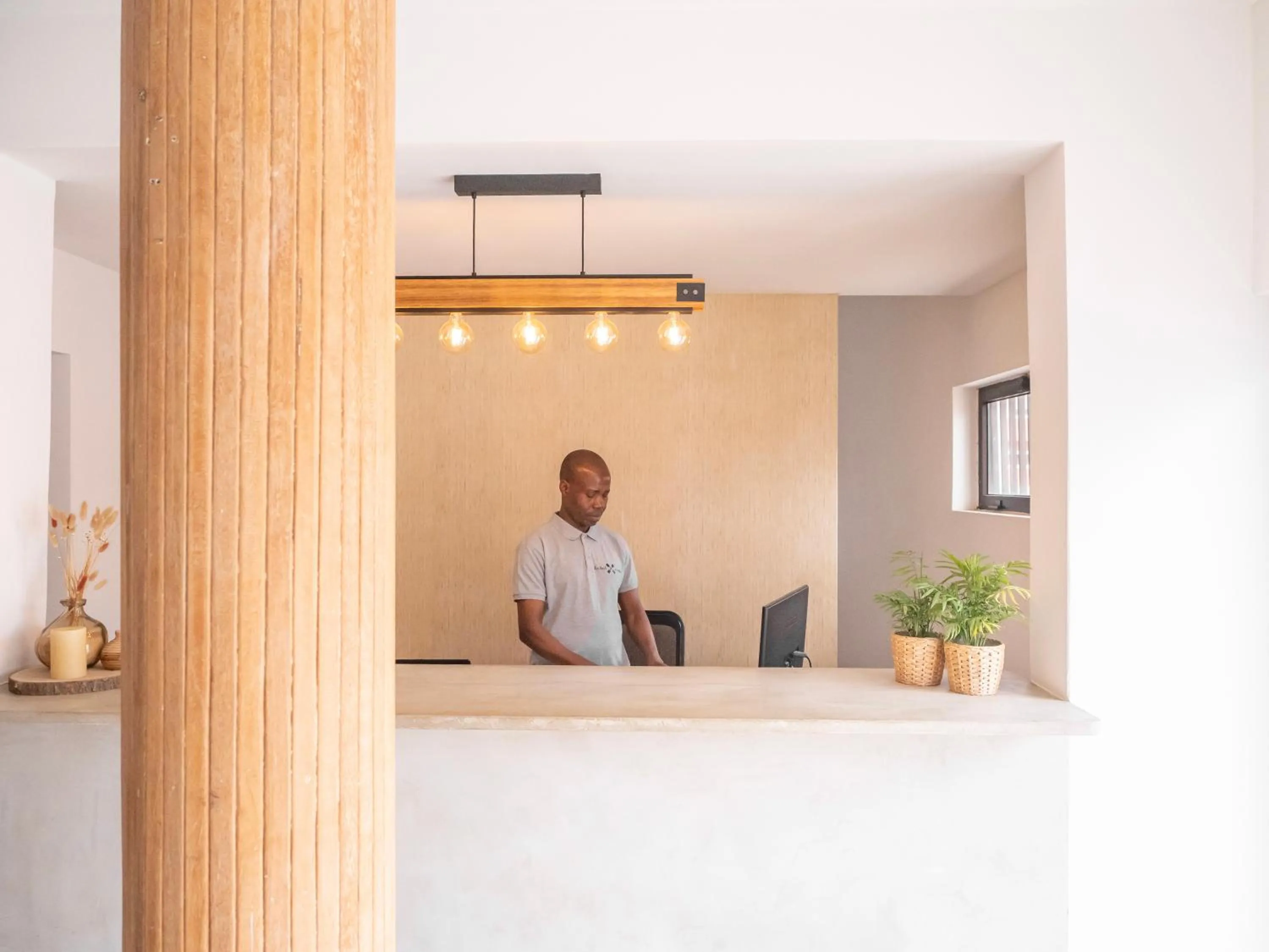 Lobby or reception in Hotel Central Santa Maria