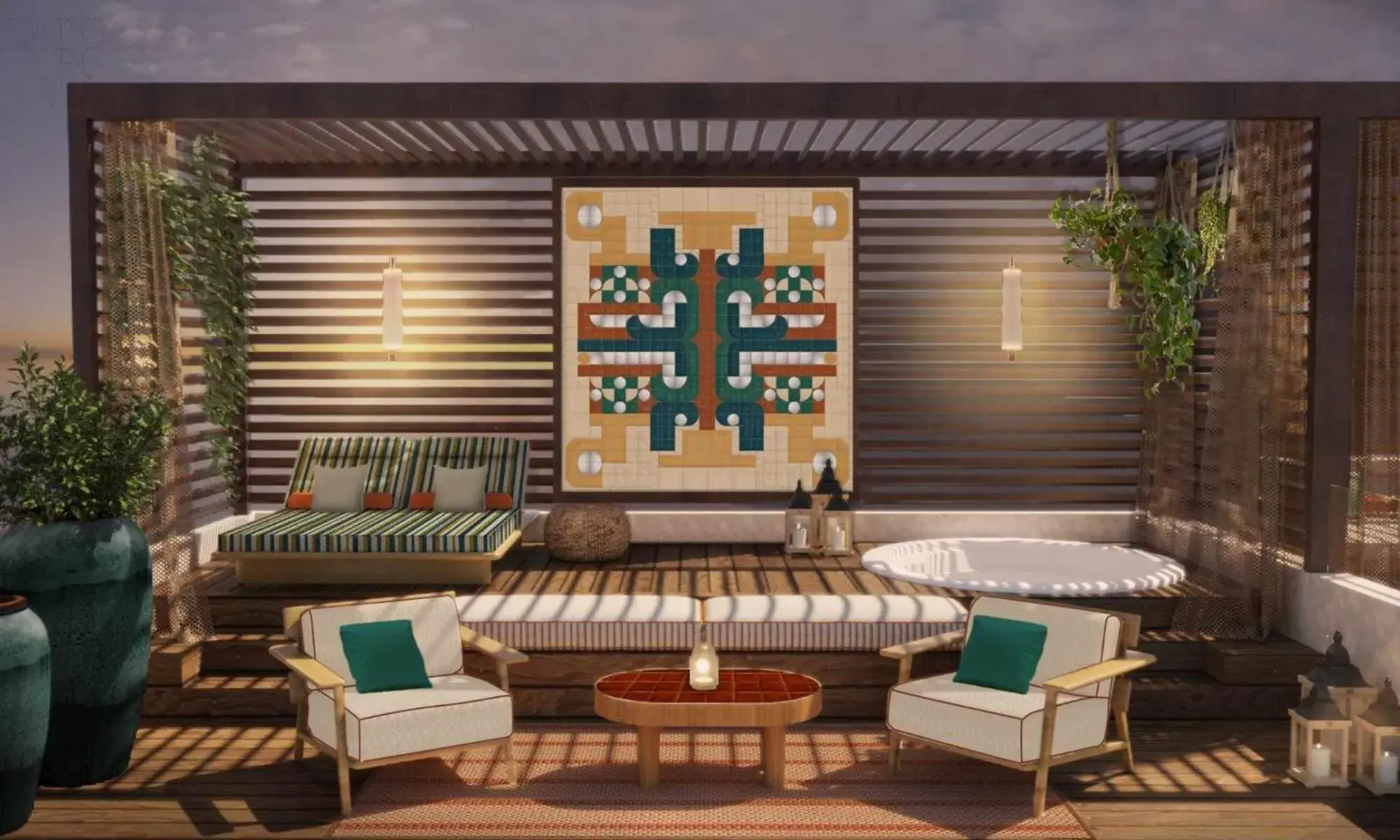 Hot Tub in The Site Hotel Ibiza New Opening 2026 Hot Tub in The Site Hotel Ibiza New Opening 2026