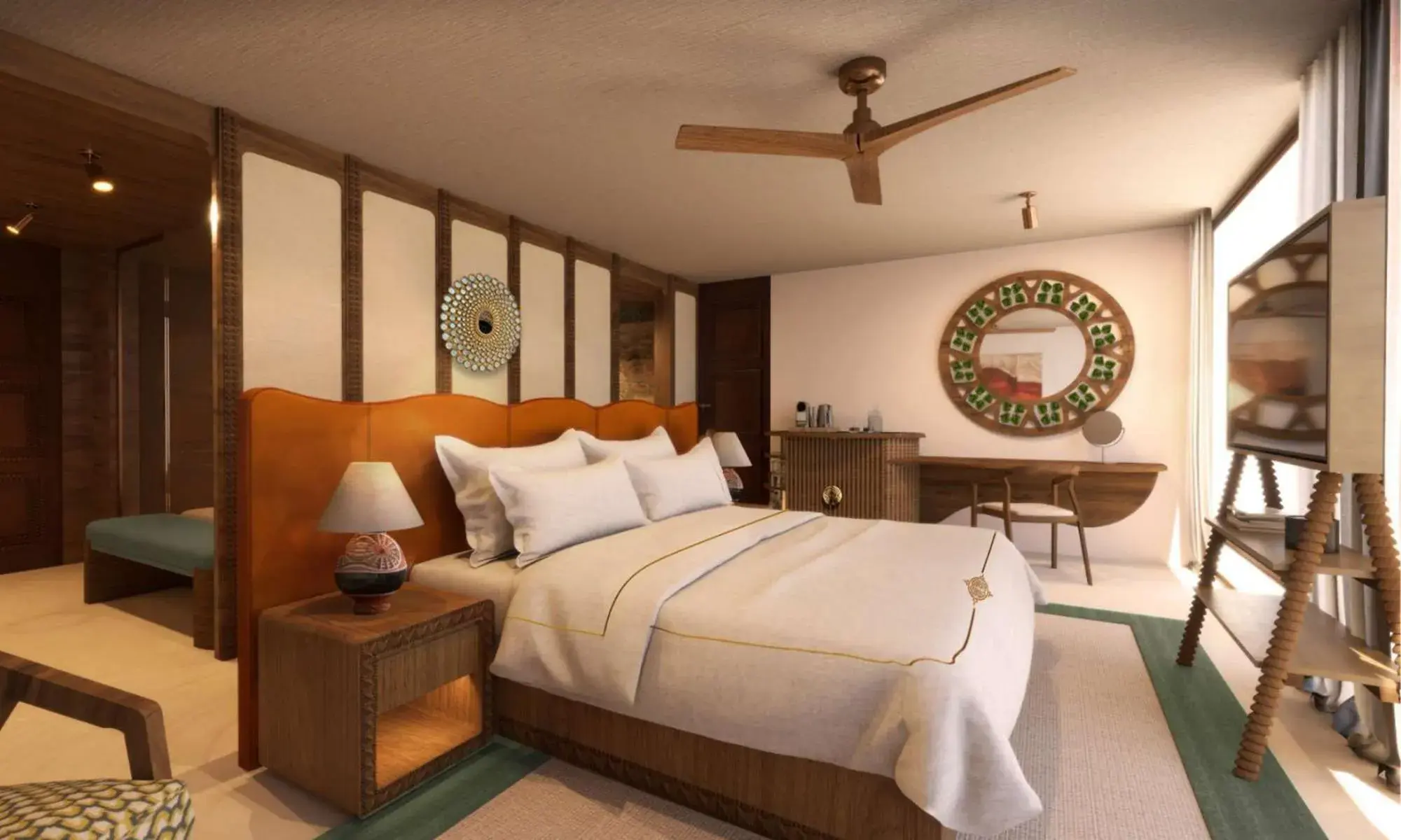 Bed in The Site Hotel Ibiza New Opening 2026 Bed in The Site Hotel Ibiza New Opening 2026