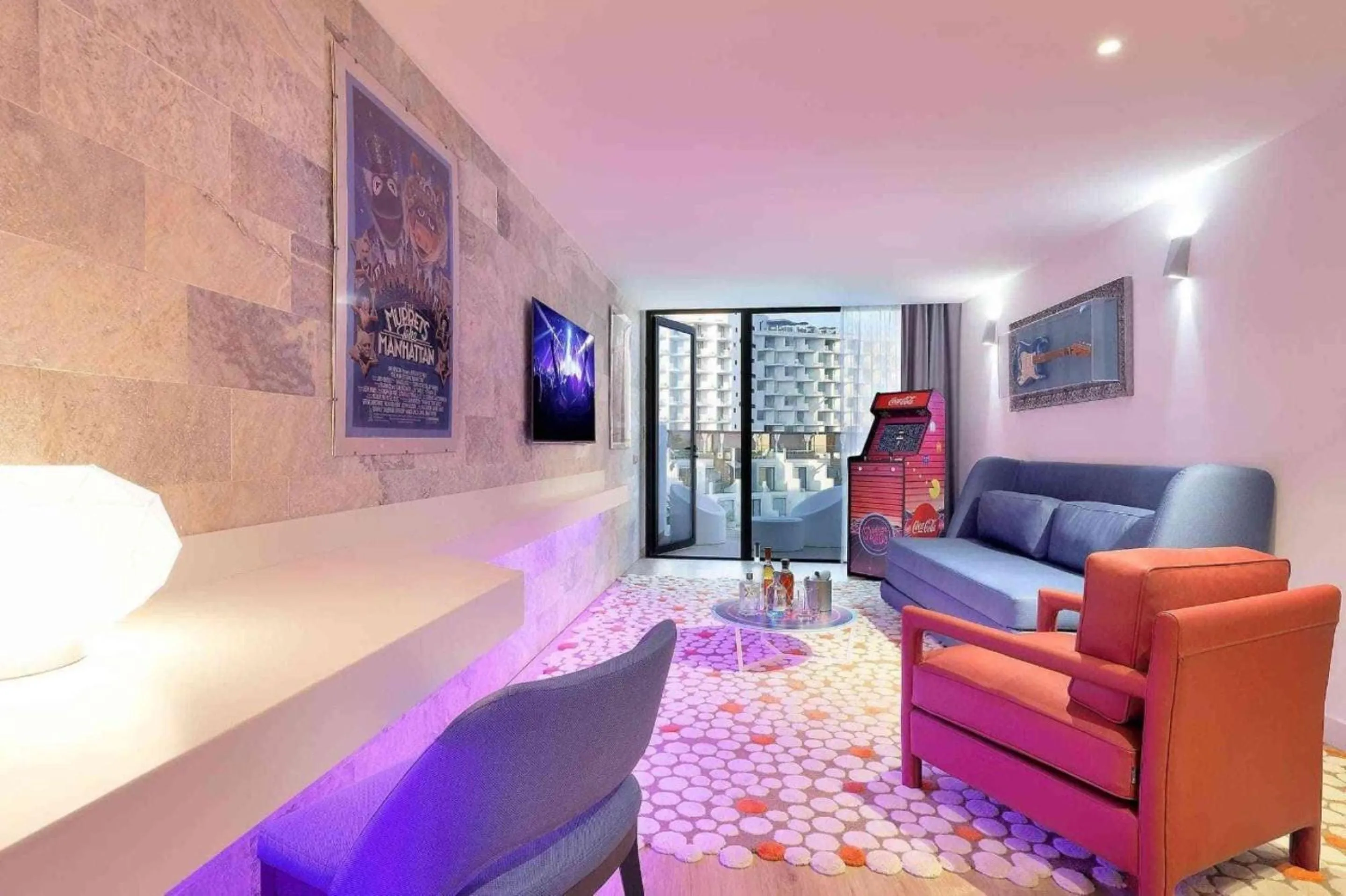 Communal lounge/ TV room in Hard Rock Hotel Ibiza