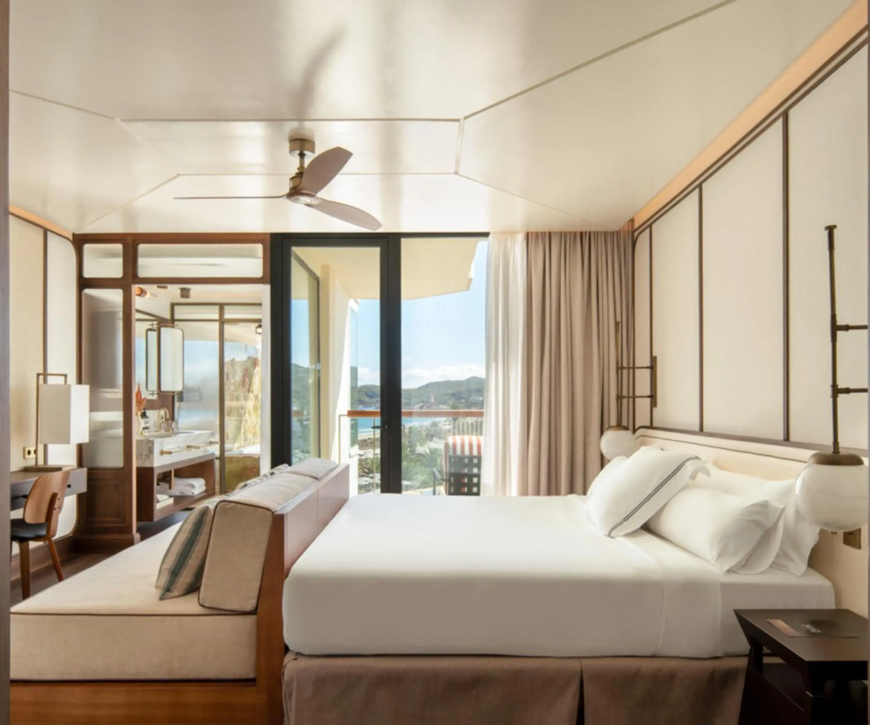 Bed in The Site Hotel Ibiza New Opening 2026 Bed in The Site Hotel Ibiza New Opening 2026