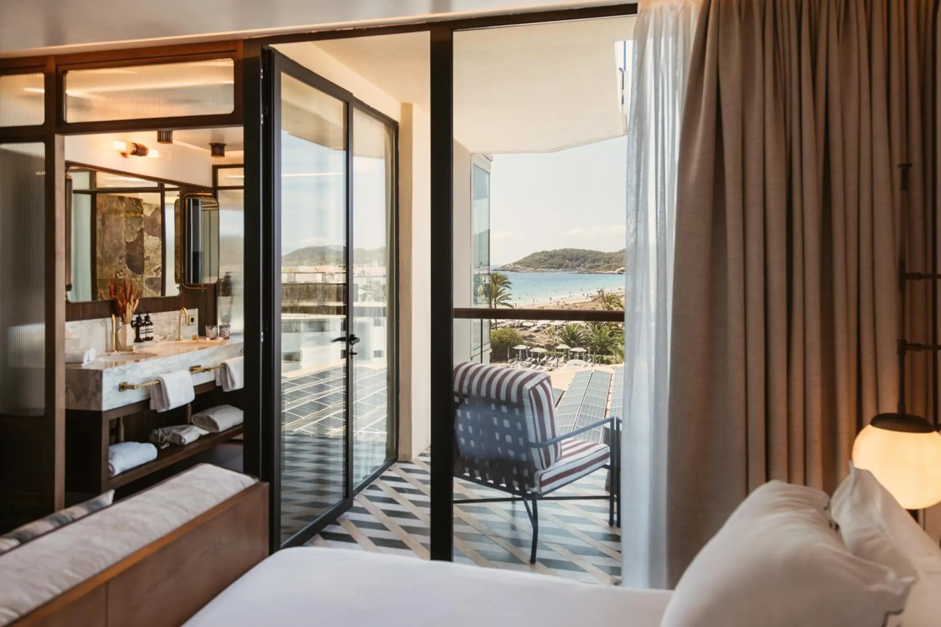 Bed in The Site Hotel Ibiza New Opening 2026 Bed in The Site Hotel Ibiza New Opening 2026