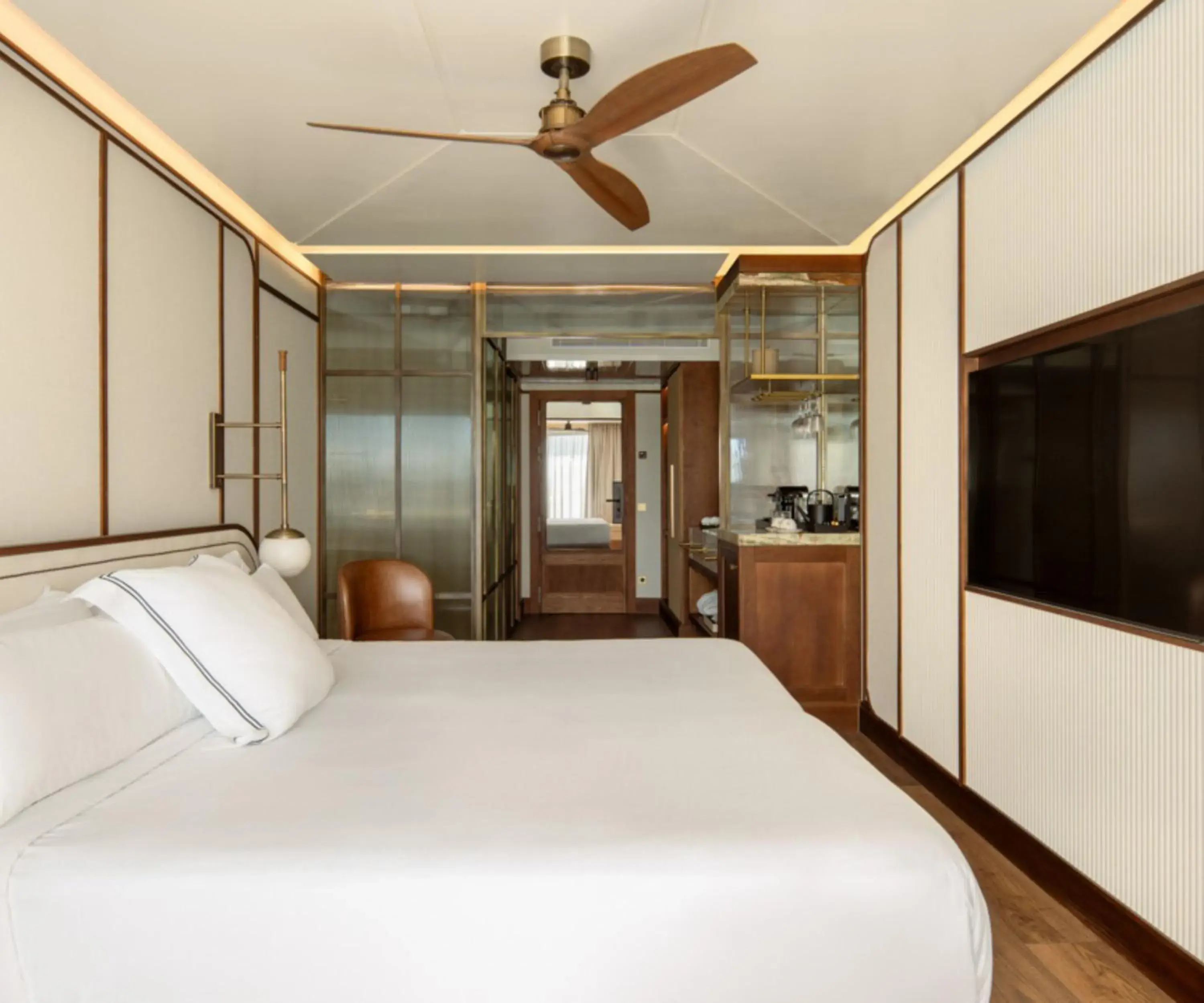 Bed in The Site Hotel Ibiza New Opening 2026 Bed in The Site Hotel Ibiza New Opening 2026